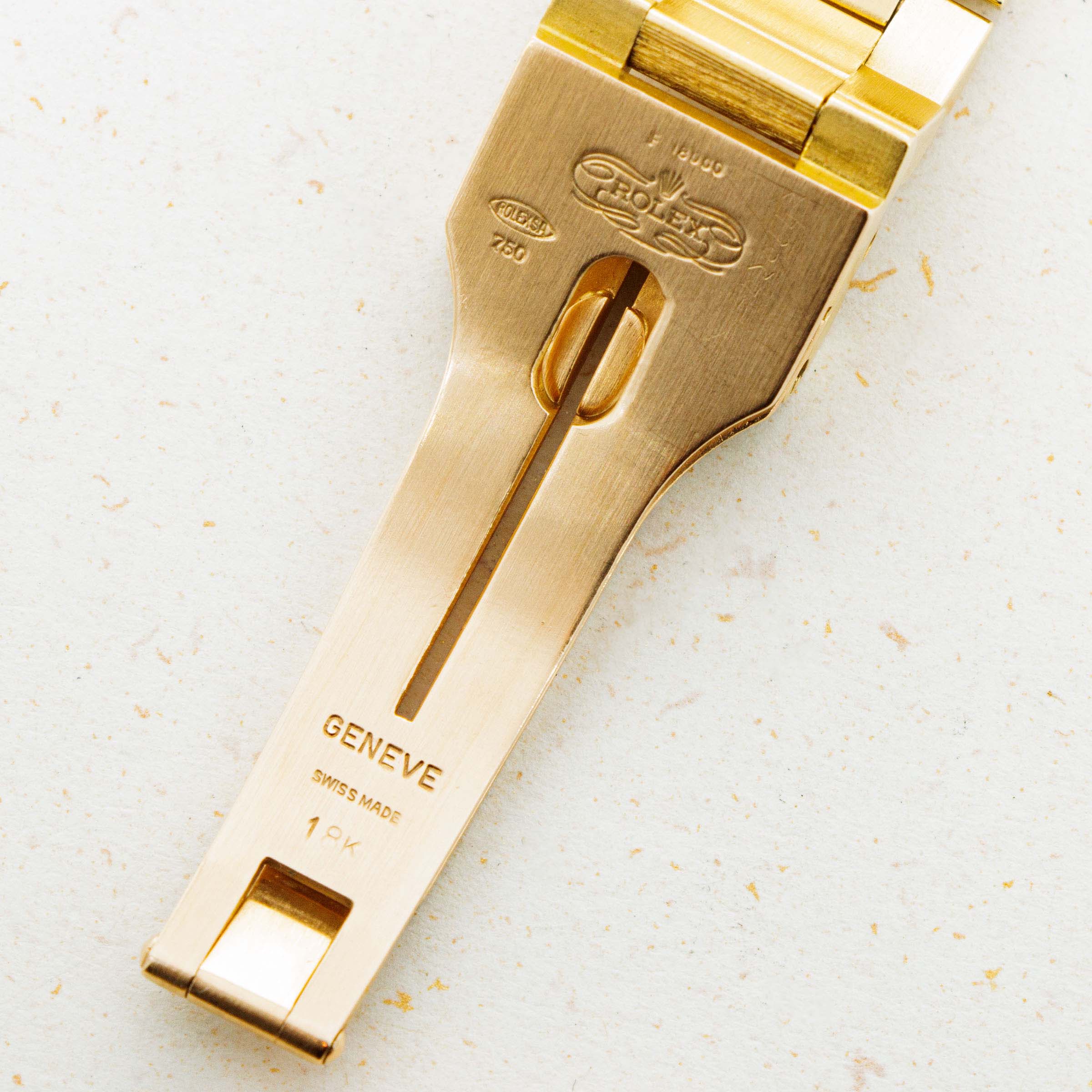 Rolex Day-Date 18078 Bark Finish Yellow Gold Retailed by Tiffany