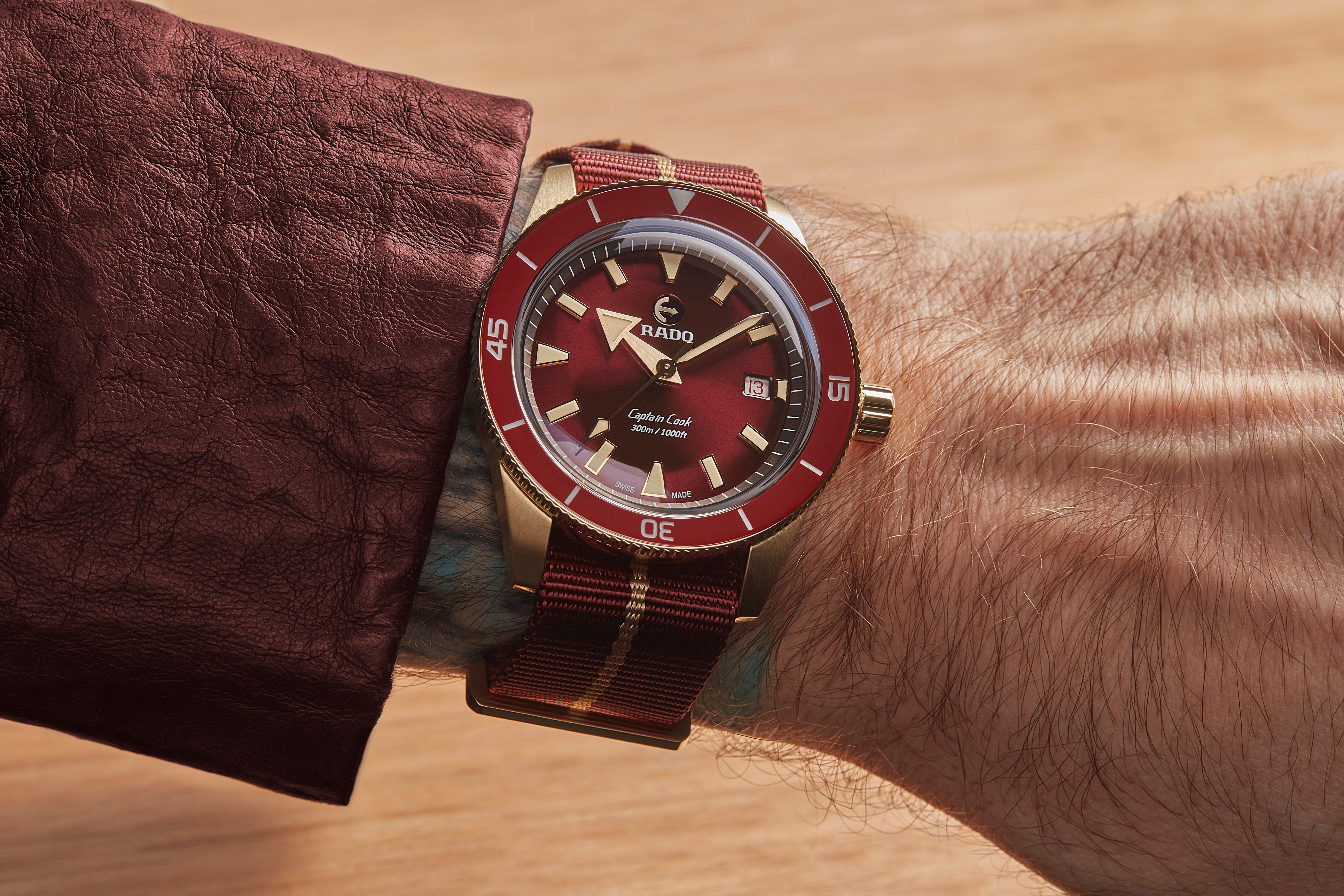 Rado Captain Cook Automatic Bronze Burgundy #WatchFamforUkraine