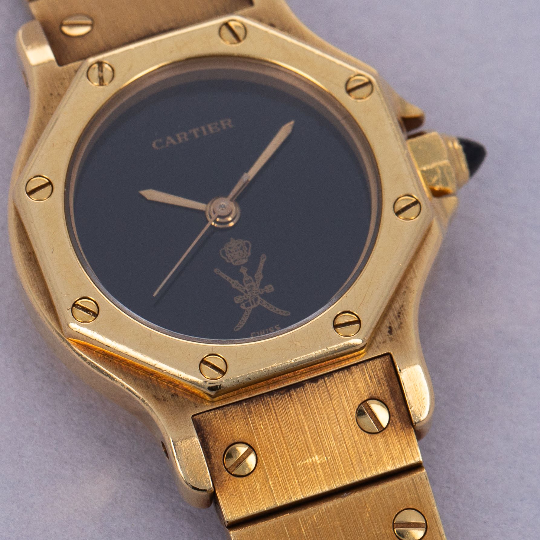 Cartier Santos Octagonal 17092 Ladies Khanjar Dial Made for