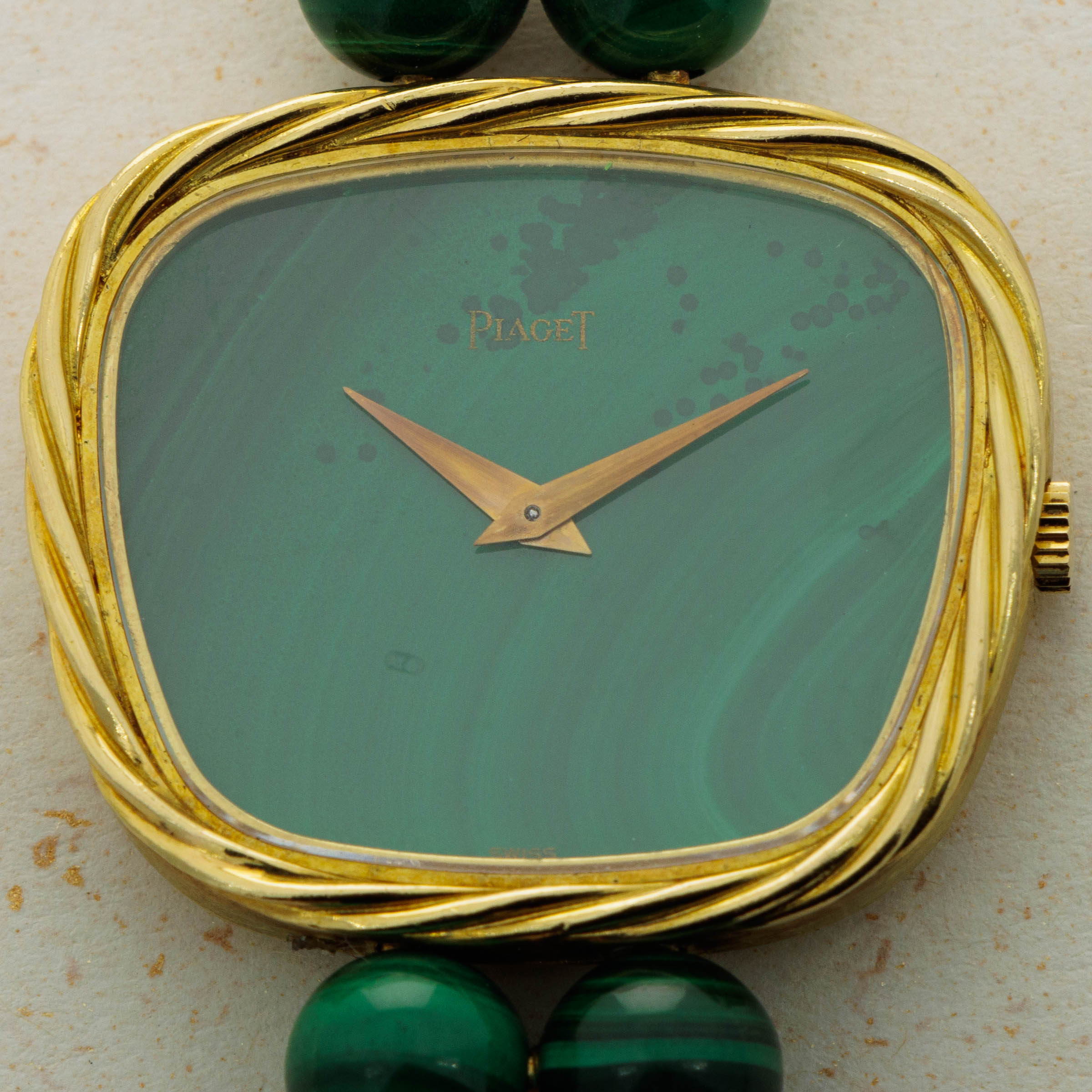 Piaget Malachite Ladies 9465P60 18k YG Auctions Loupe This