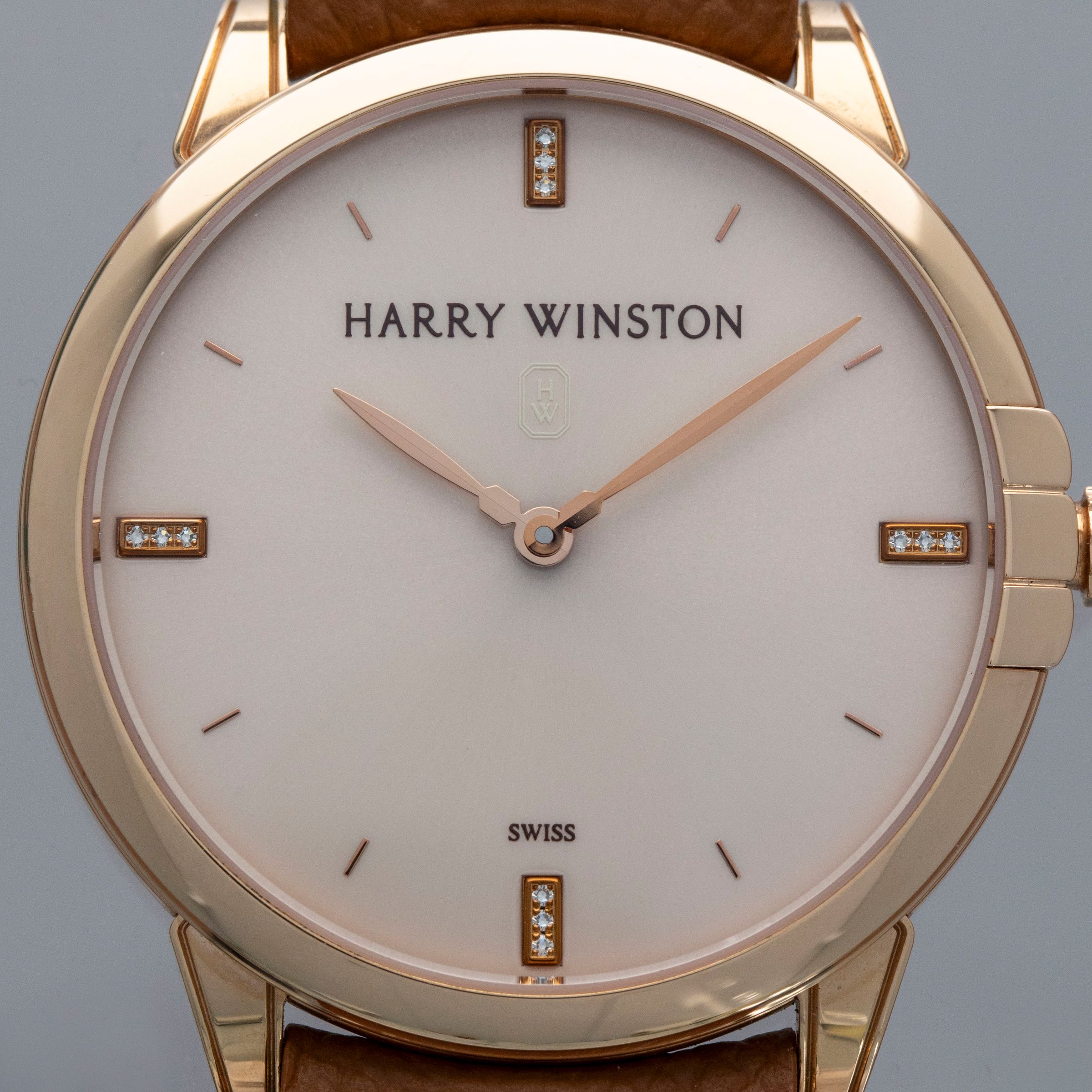 Harry Winston Midnight Quartz 450/UQ39R Diamond Index 18k RG