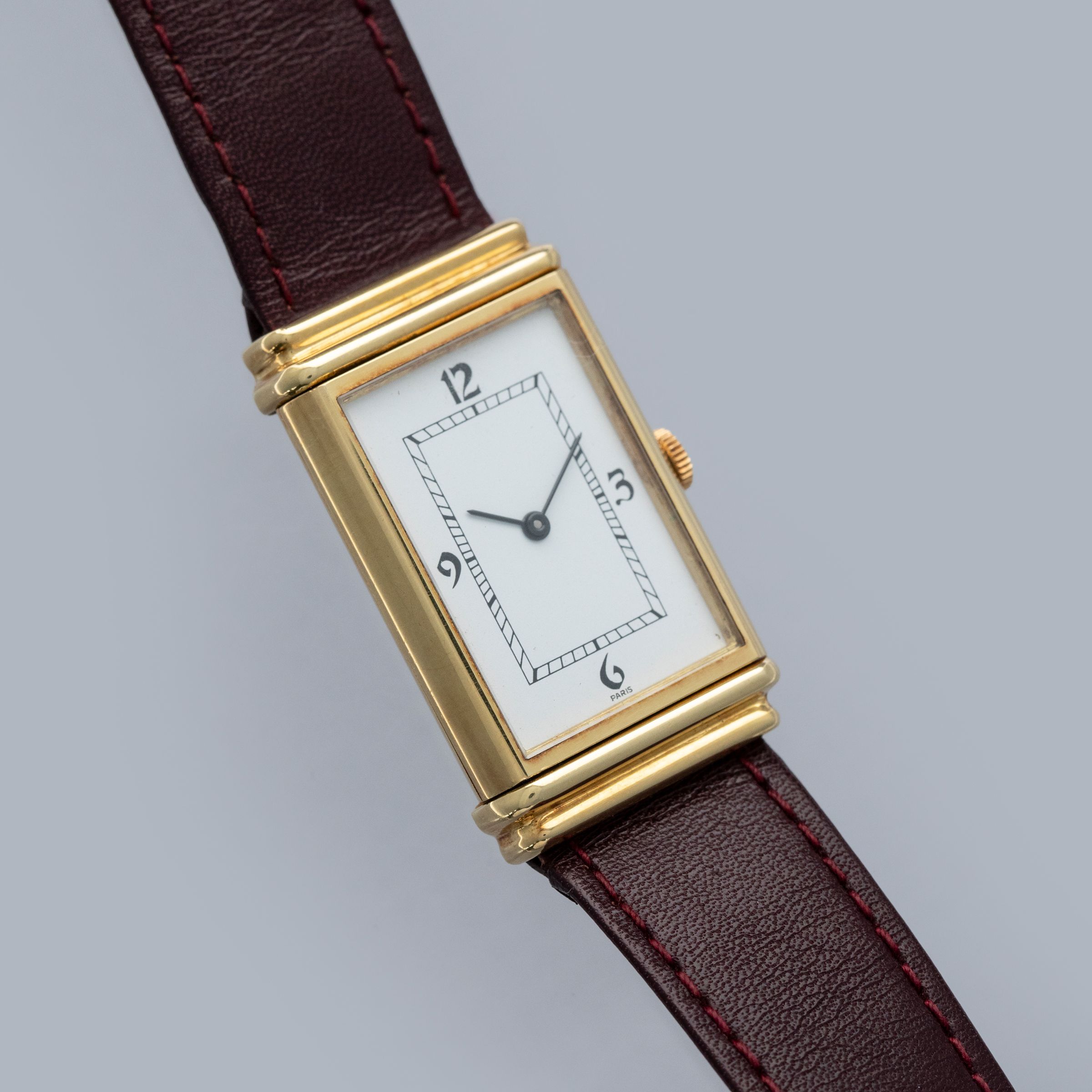 み　Yves Saint Laurent　ボーイズ　レクタングル　ウォッチ Yves Saint Laurent 'Reversible' 18k YG | Auctions | Loupe This