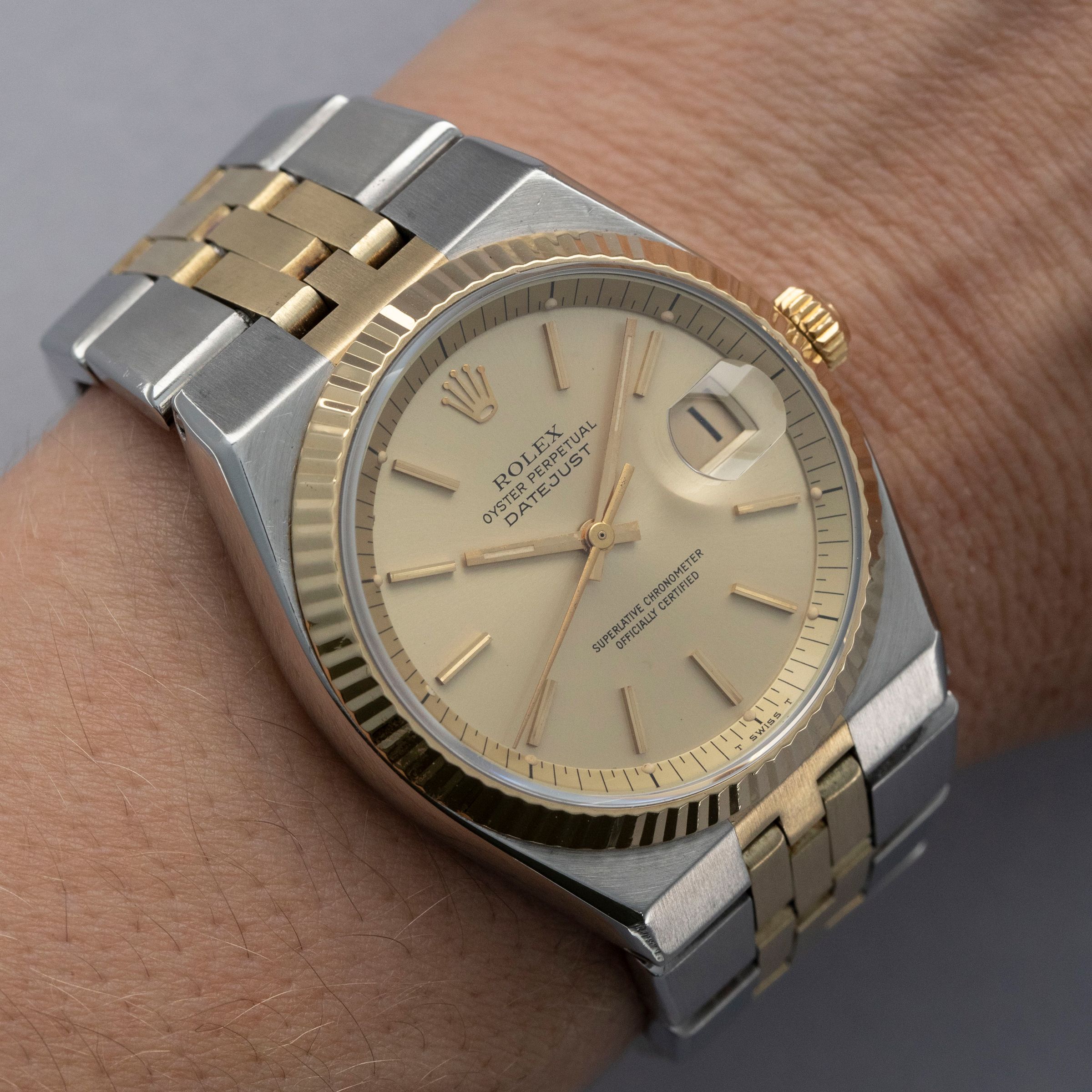 Rolex Oyster Perpetual Datejust 1630 Two-Tone | Auctions | Loupe This