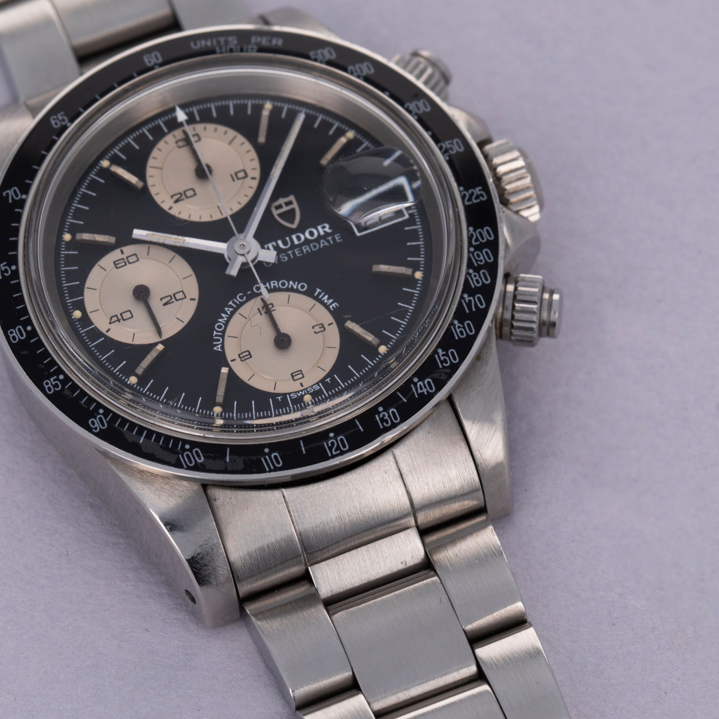 Tudor Oysterdate Big Block Chronograph 94200 Black Dial | Auctions