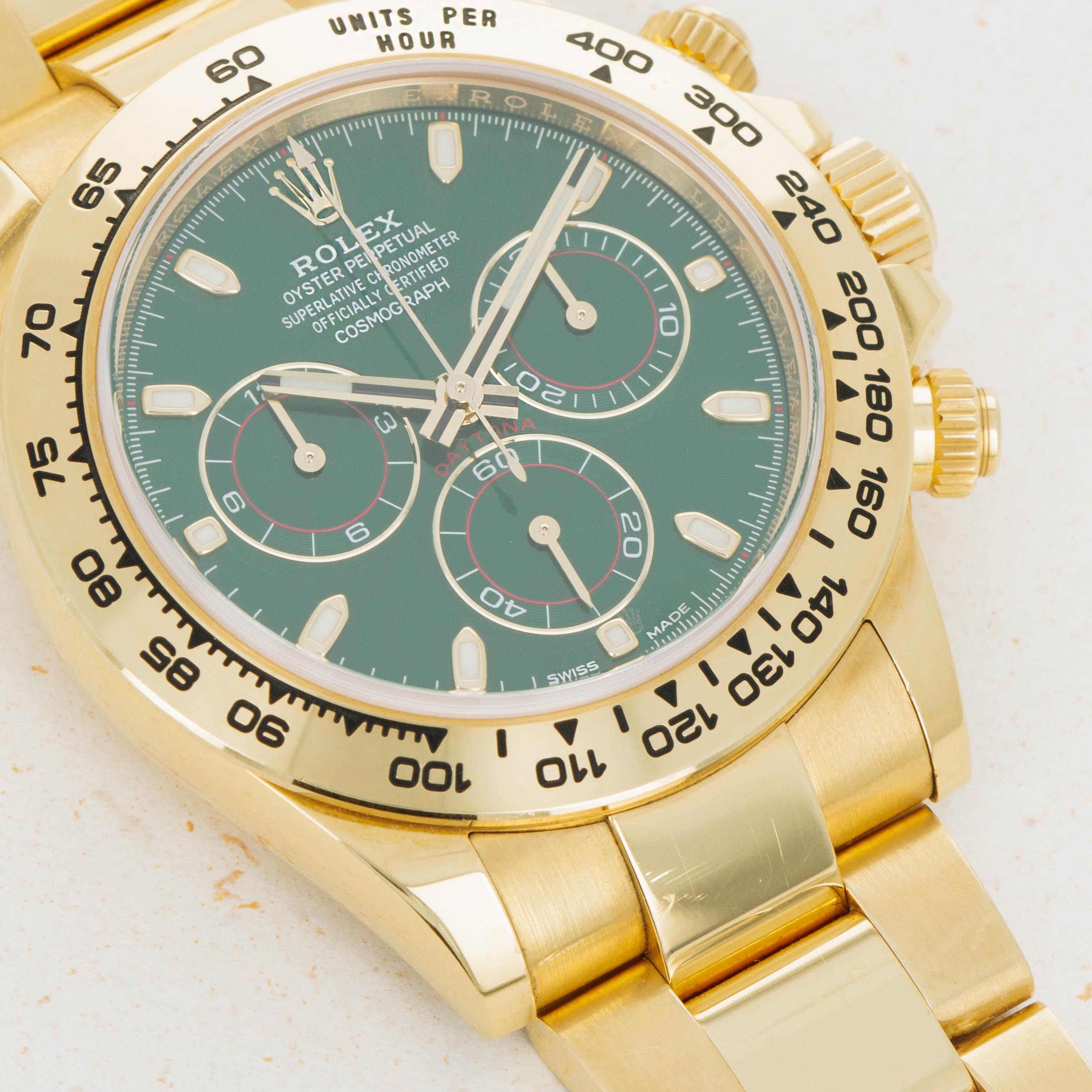 Rolex daytona 116508 green hot sale