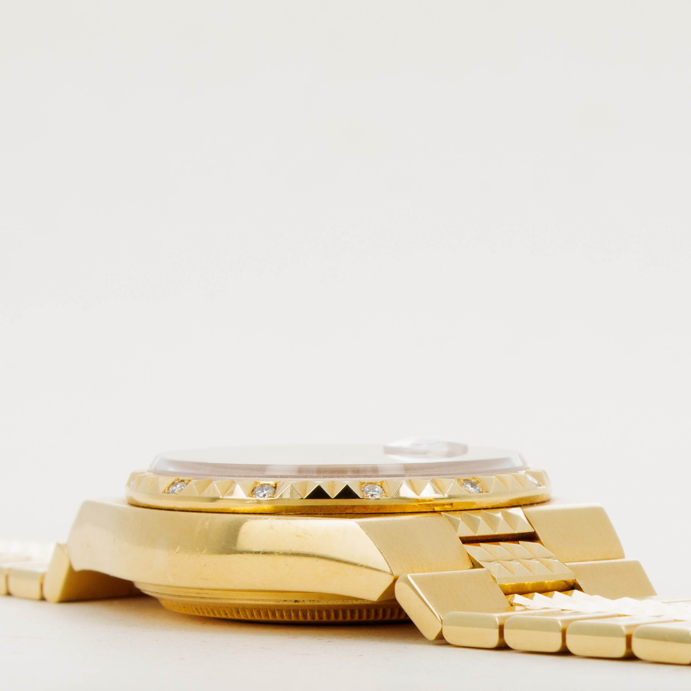 Rolex Oysterquartz 19038 Pyramid Diamond Bezel and Bracelet