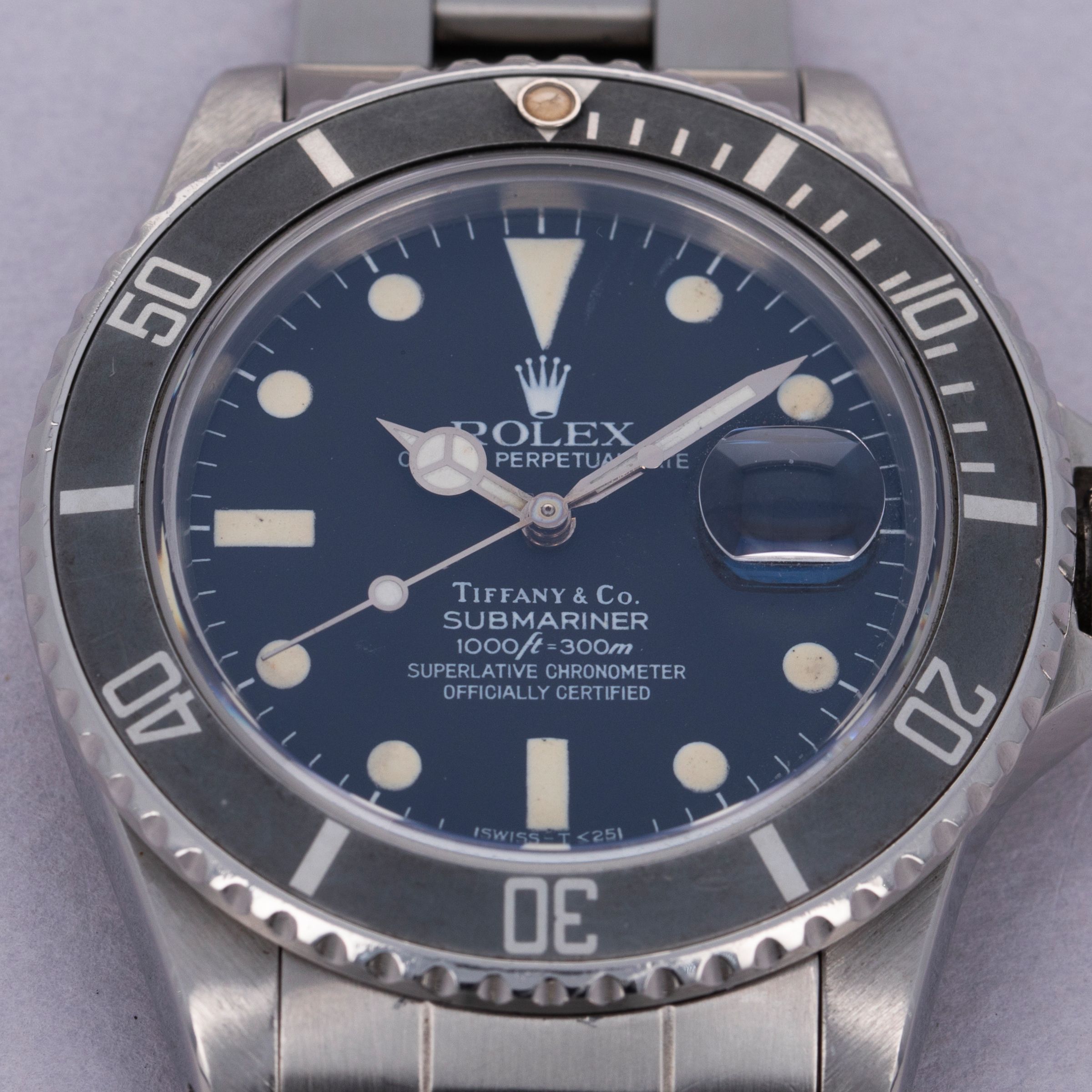 Rolex Submariner 16800 Matte Transitional Dial Retailed by Tiffany