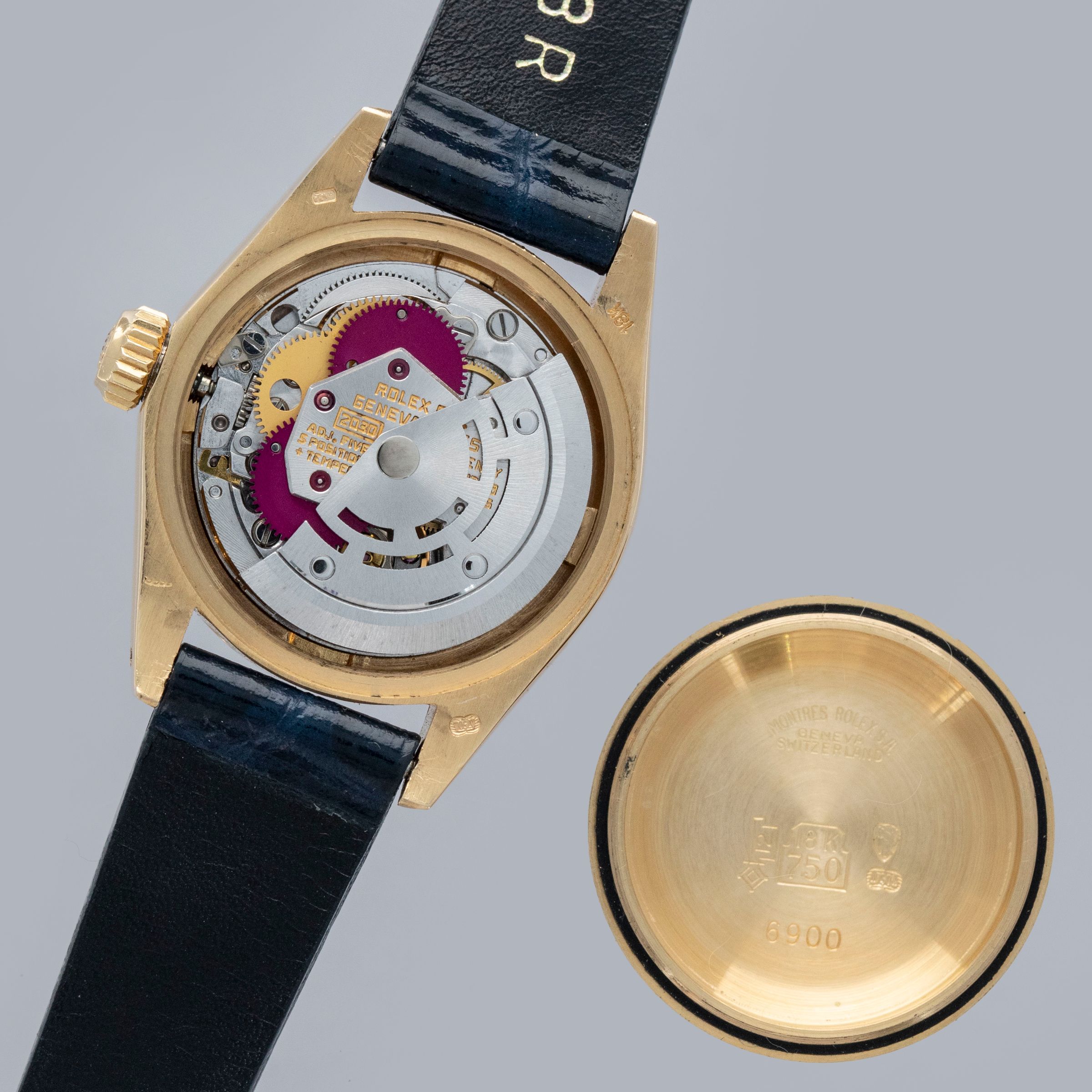 Rolex Lady Datejust 6917 Lapis Lazuli Stone Dial 18k YG | Auctions