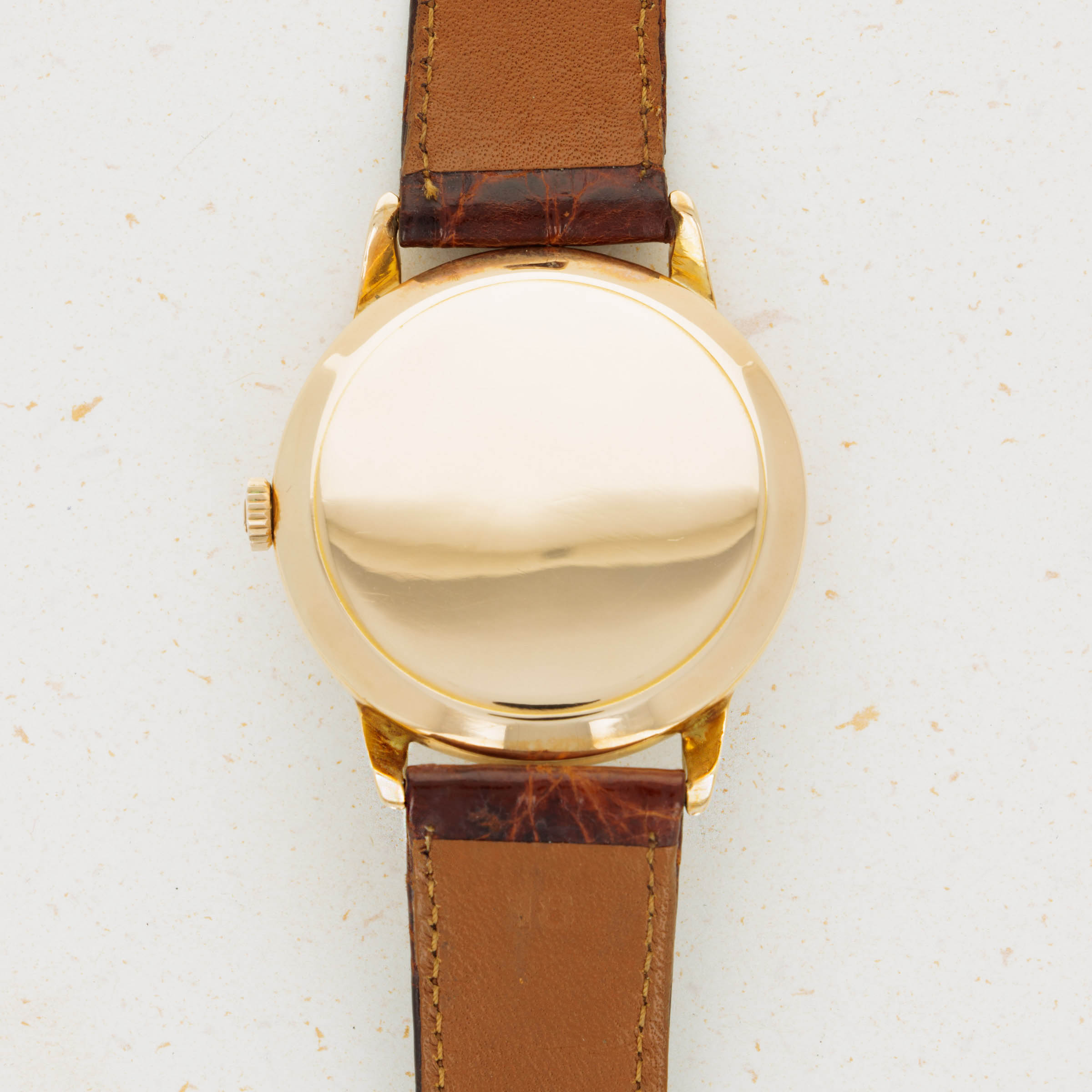 Omega Tresor 2685 Rose Gold Honeycomb Dial | Auctions | Loupe This