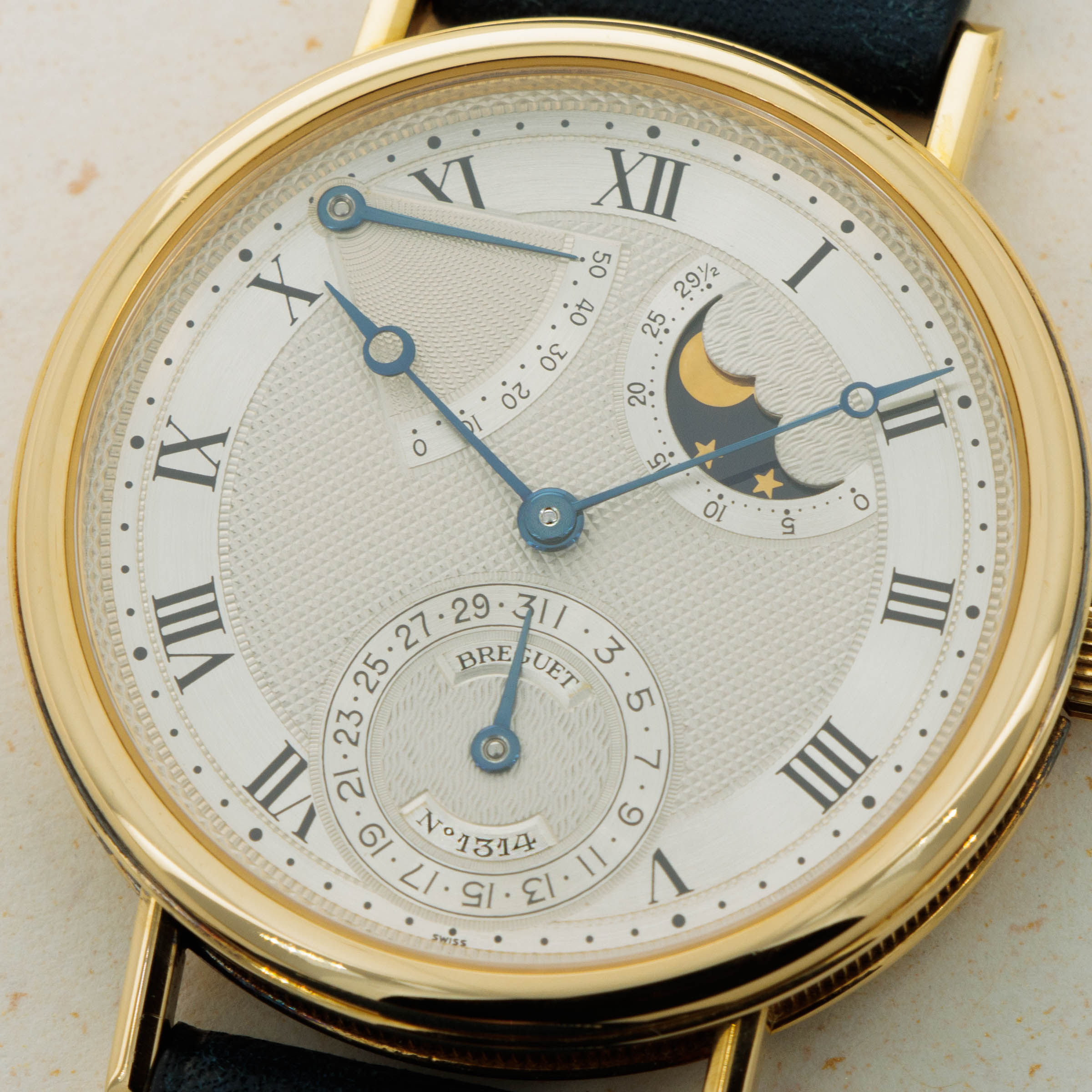 Breguet Classique 3130 Power Reserve Moonphase 18k YG Auctions Loupe This