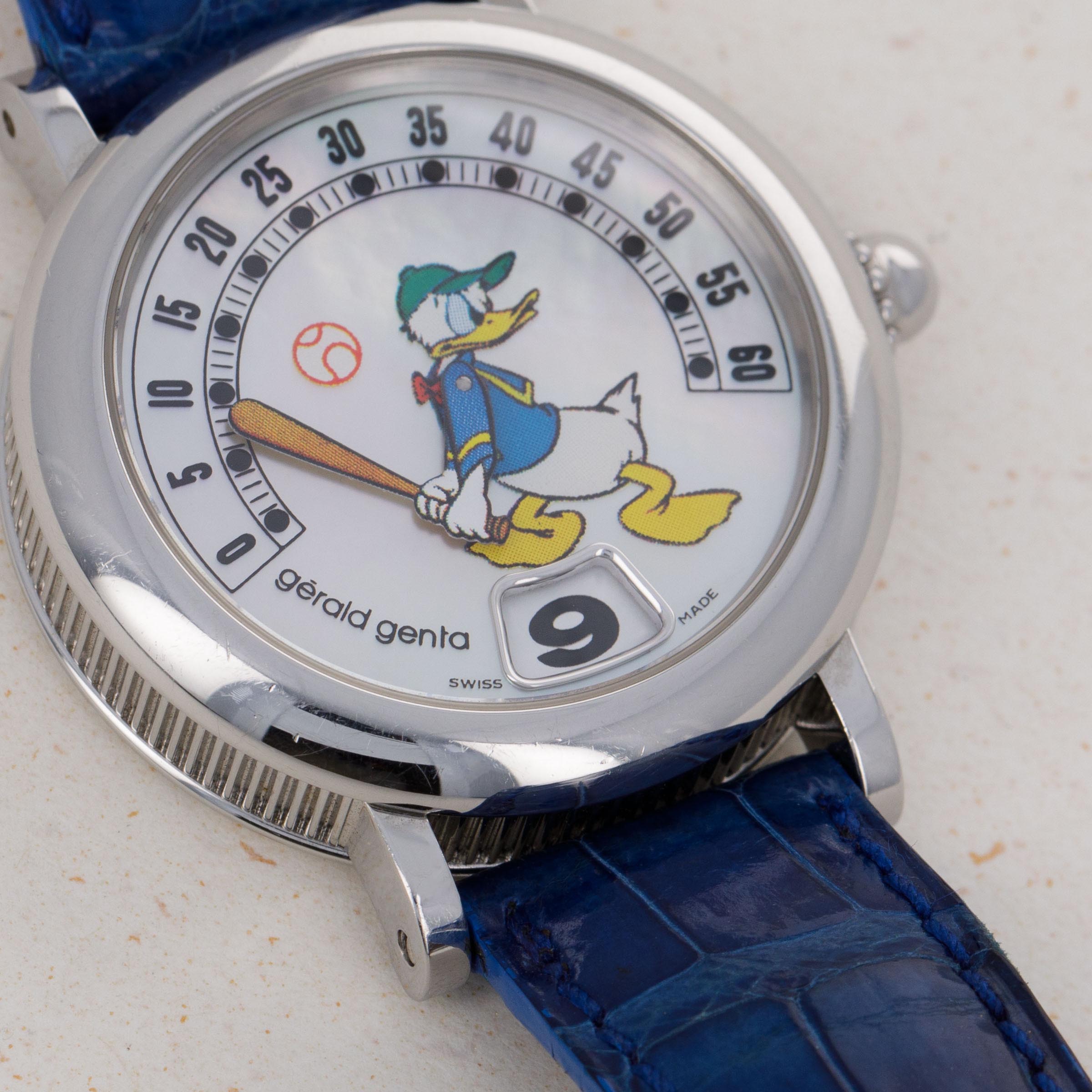 Gerald Genta Retro G3612 Donald Duck Baseball MOP Dial Steel