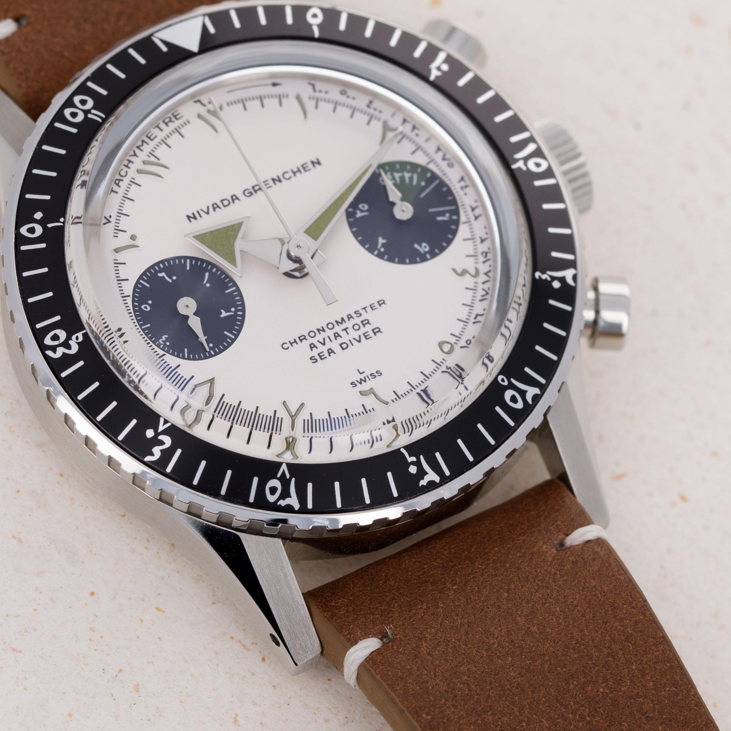 Nivada Grenchen Chronomaster Aviator Sea Diver Perpétuel Limited