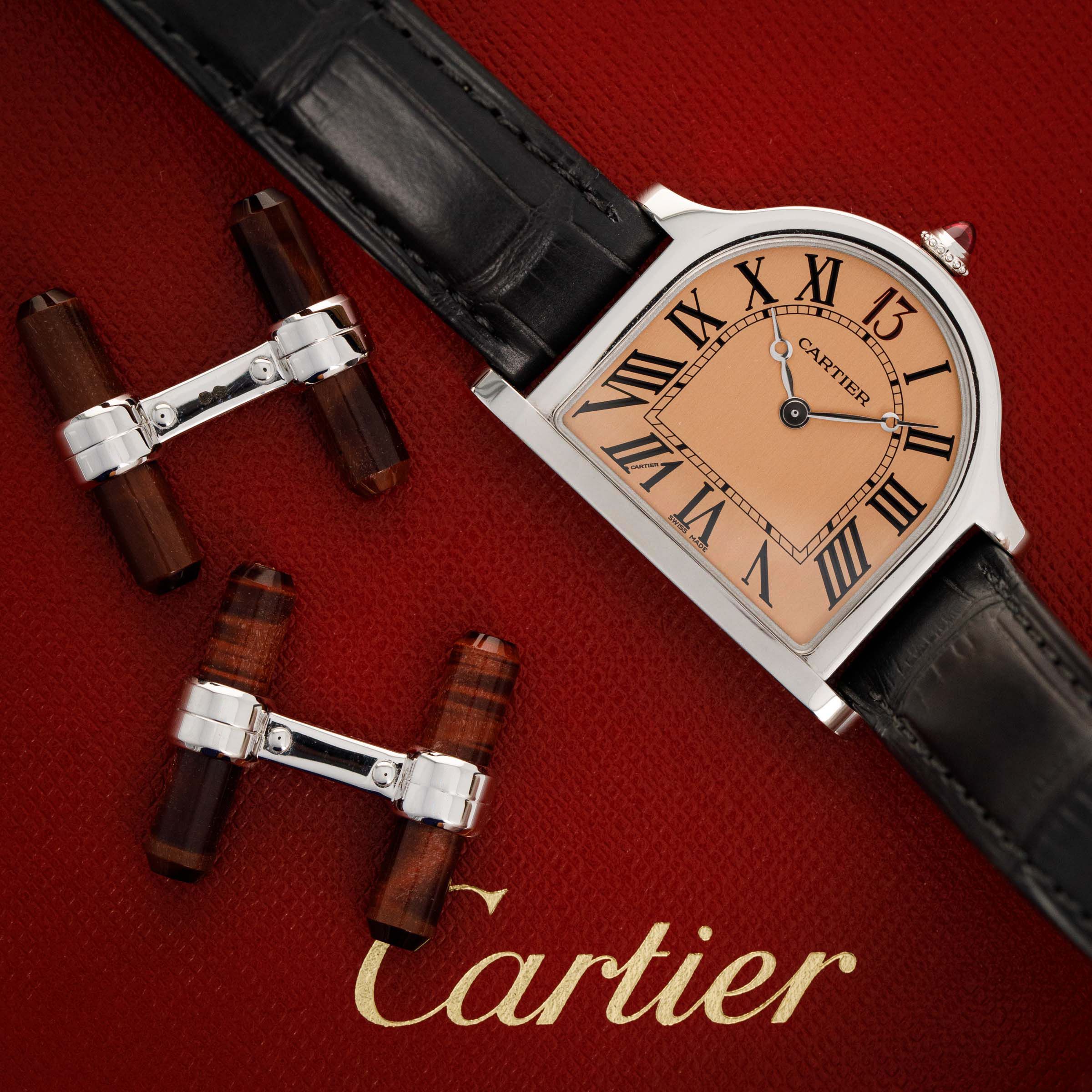 Cartier Cloche WHCC0009 13 Rue de la Paix Salmon Dial LE Platinum