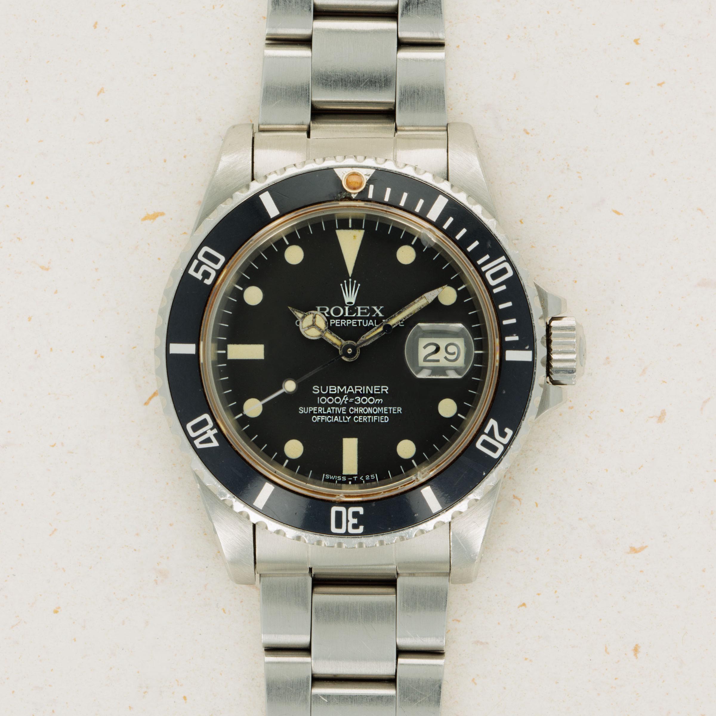 Rolex Submariner 16800 Transitional Matte Dial Auctions Loupe This