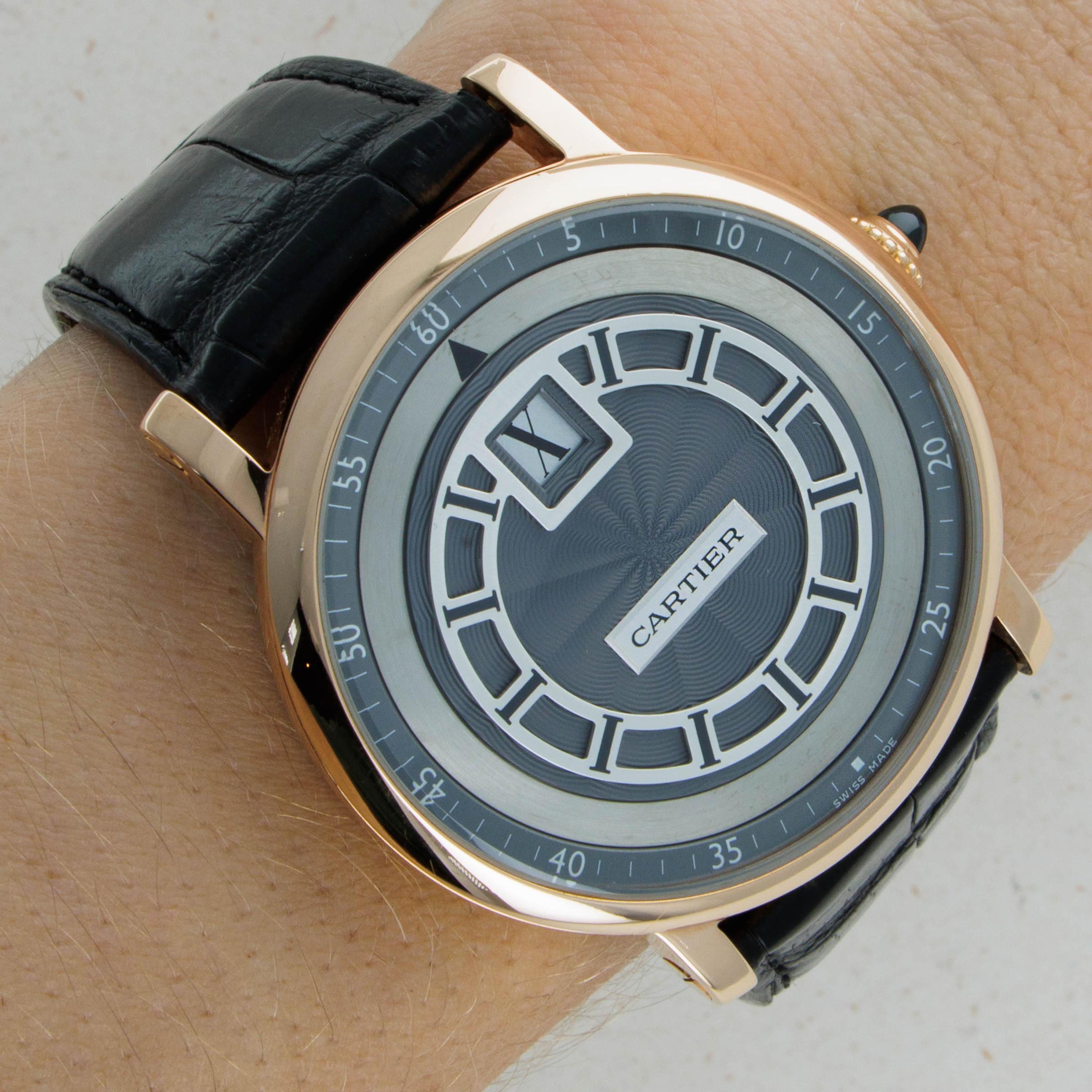 Cartier Rotonde de Cartier Jump Hour W1553751 18k RG | Auctions  