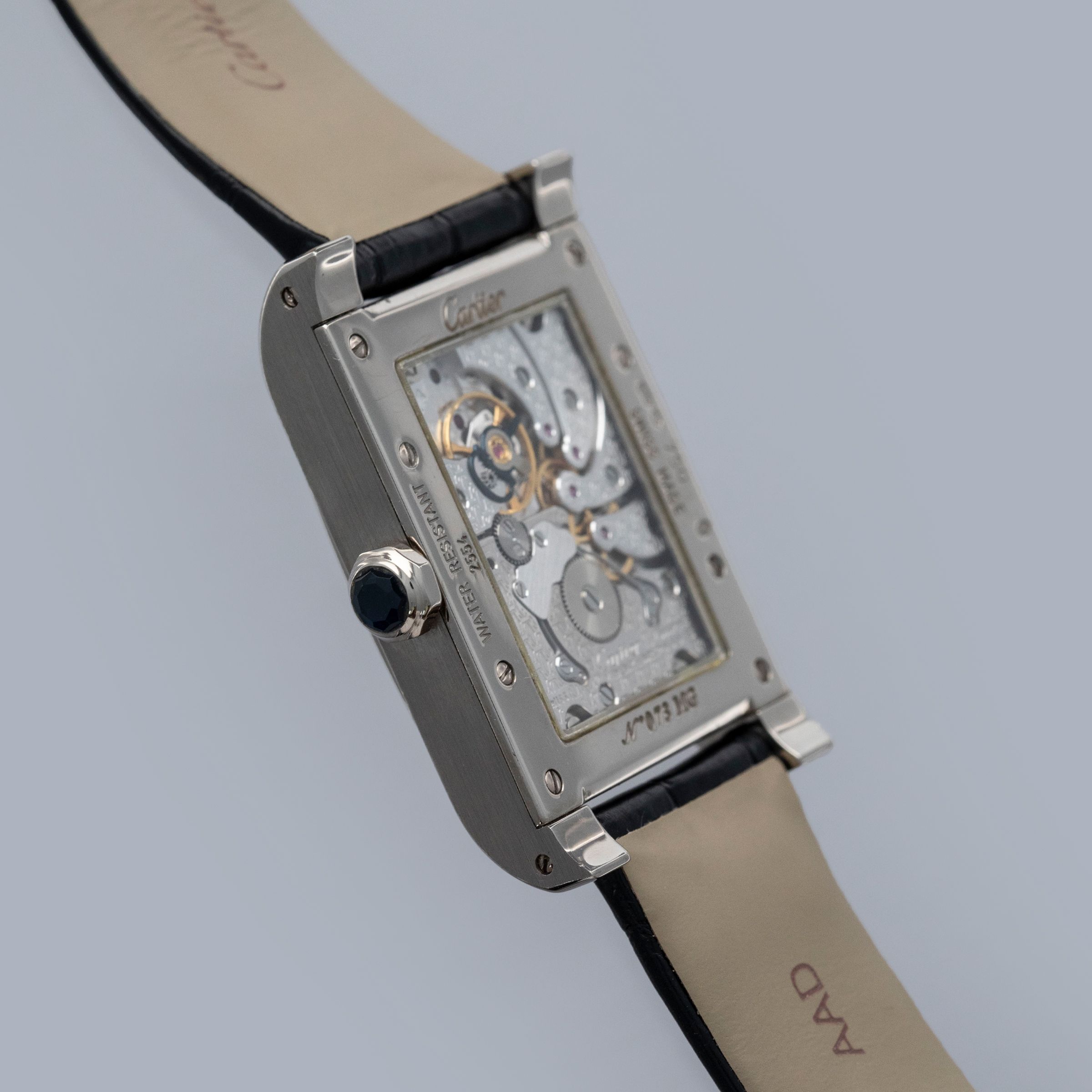 Cartier CPCP Tank a Vis Wandering Hours 2554 18k WG | Auctions