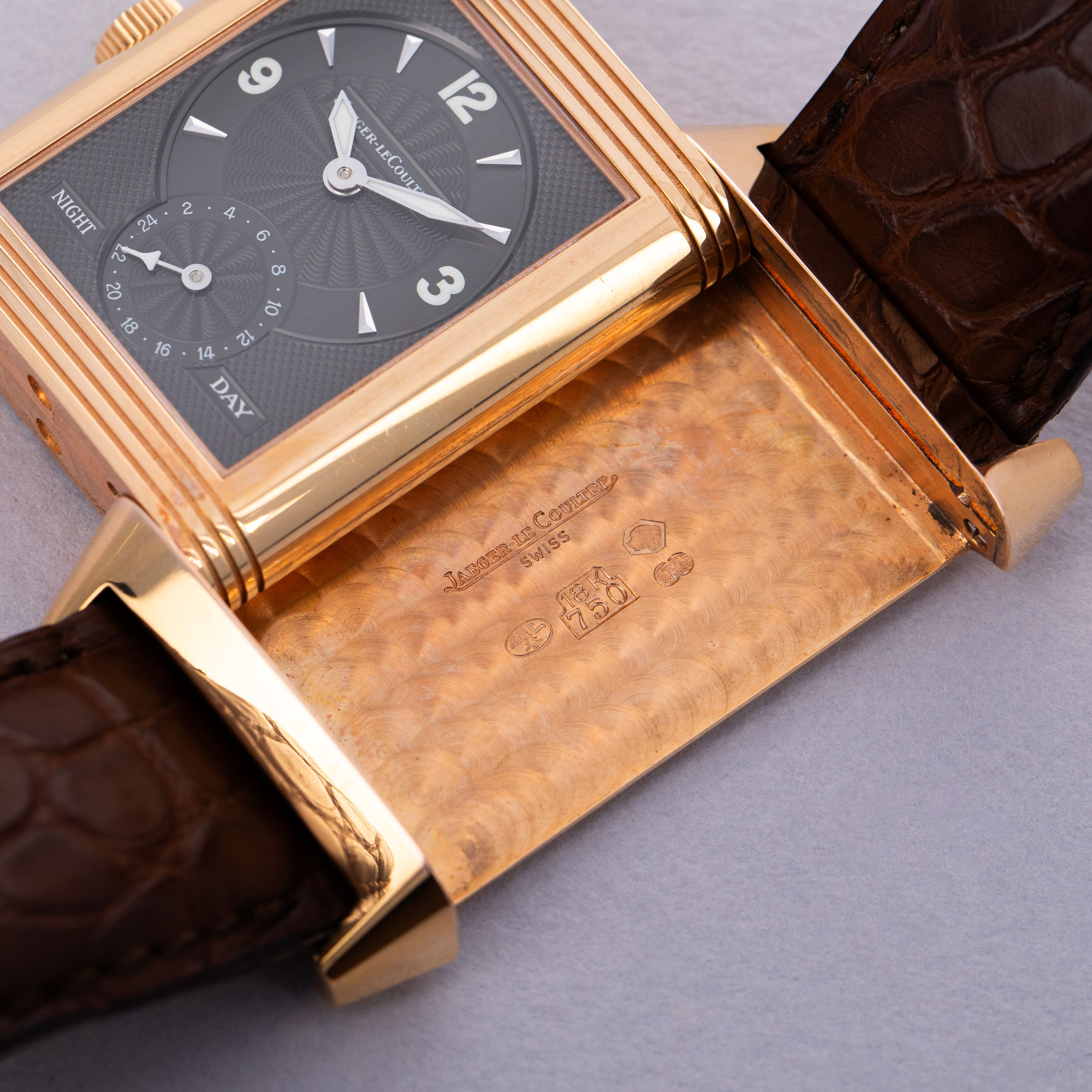 Jaeger LeCoultre Reverso Duo Day and Night 270.2.54 18k Rose Gold