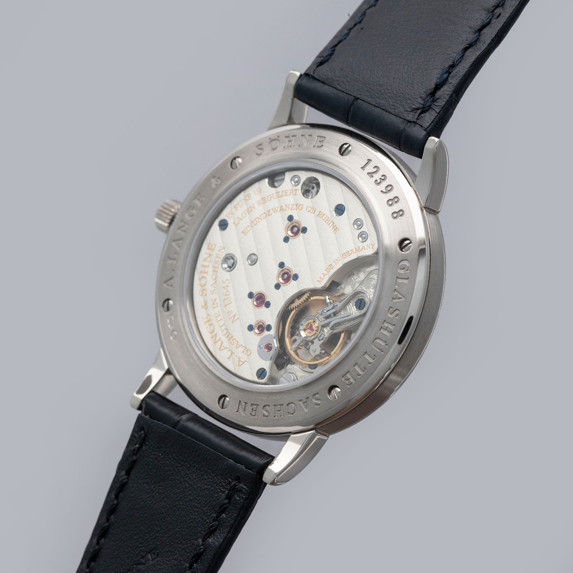 A. Lange & Sohne 1815 206.027 Blue Dial 18k WG | Auctions | Loupe This