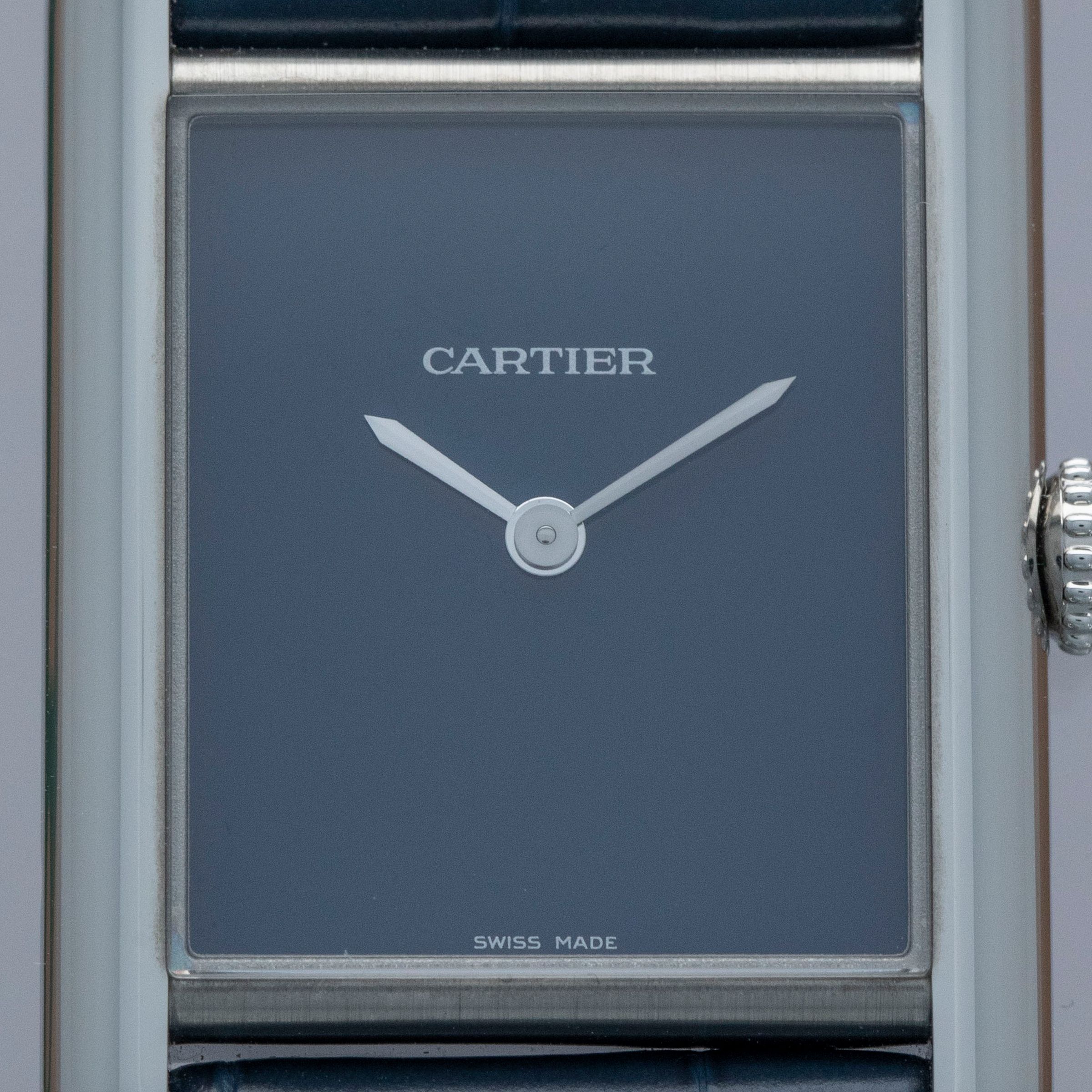 CARTIER Tank Must LM WSTA0055 Blue Dial Quartz | Auctions | Loupe This