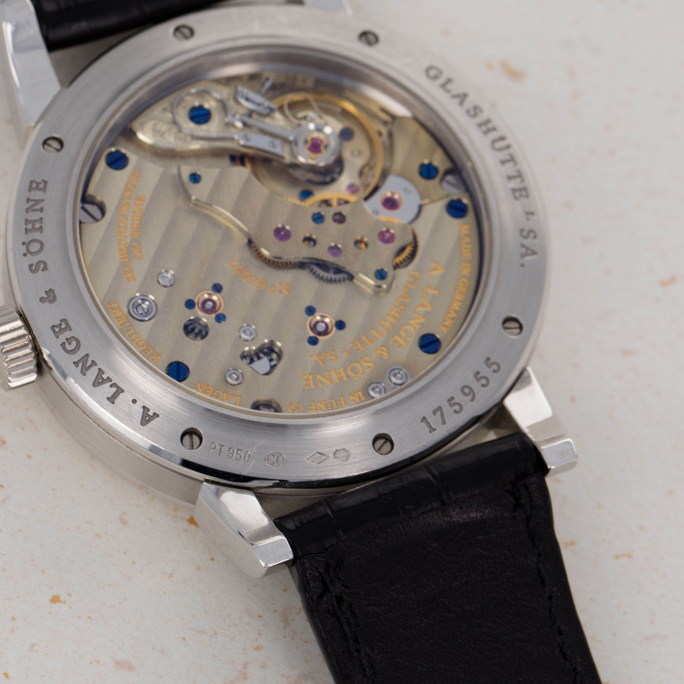 A. Lange Sohne Richard Lange 232.025 Platinum Auctions Loupe