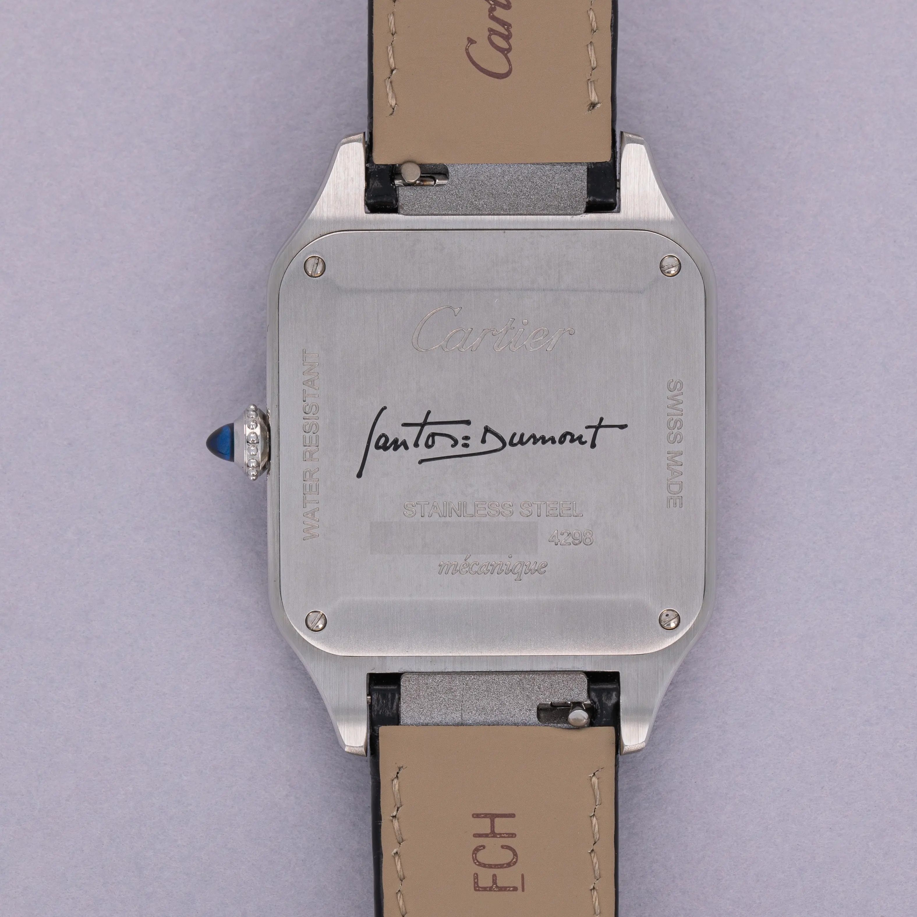 CARTIER SANTOS DUMONT BLACK LACQUERED STEEL CASE WSSA0046