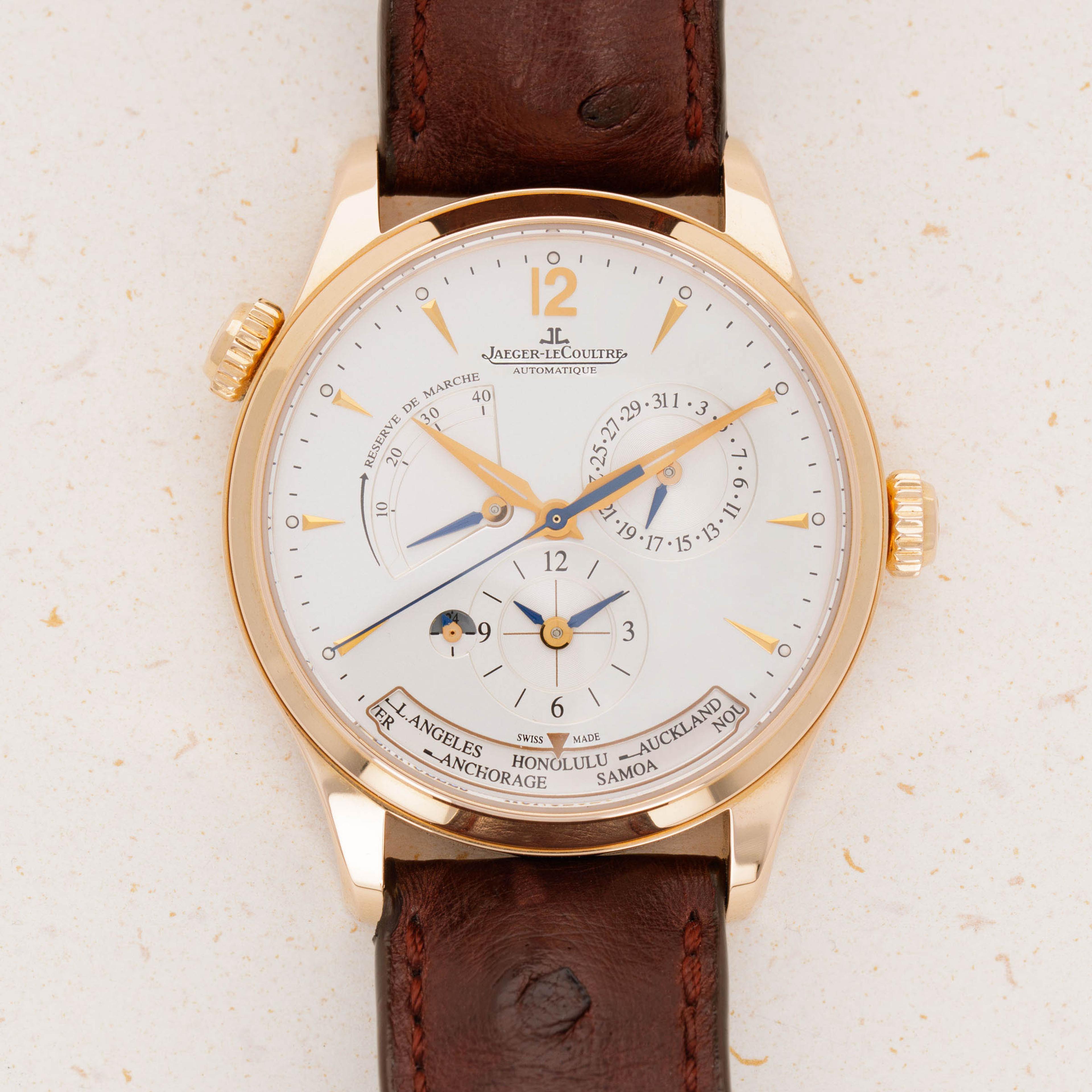 Jaeger LeCoultre Master Geographic 18k RG Q1422421 | Auctions 