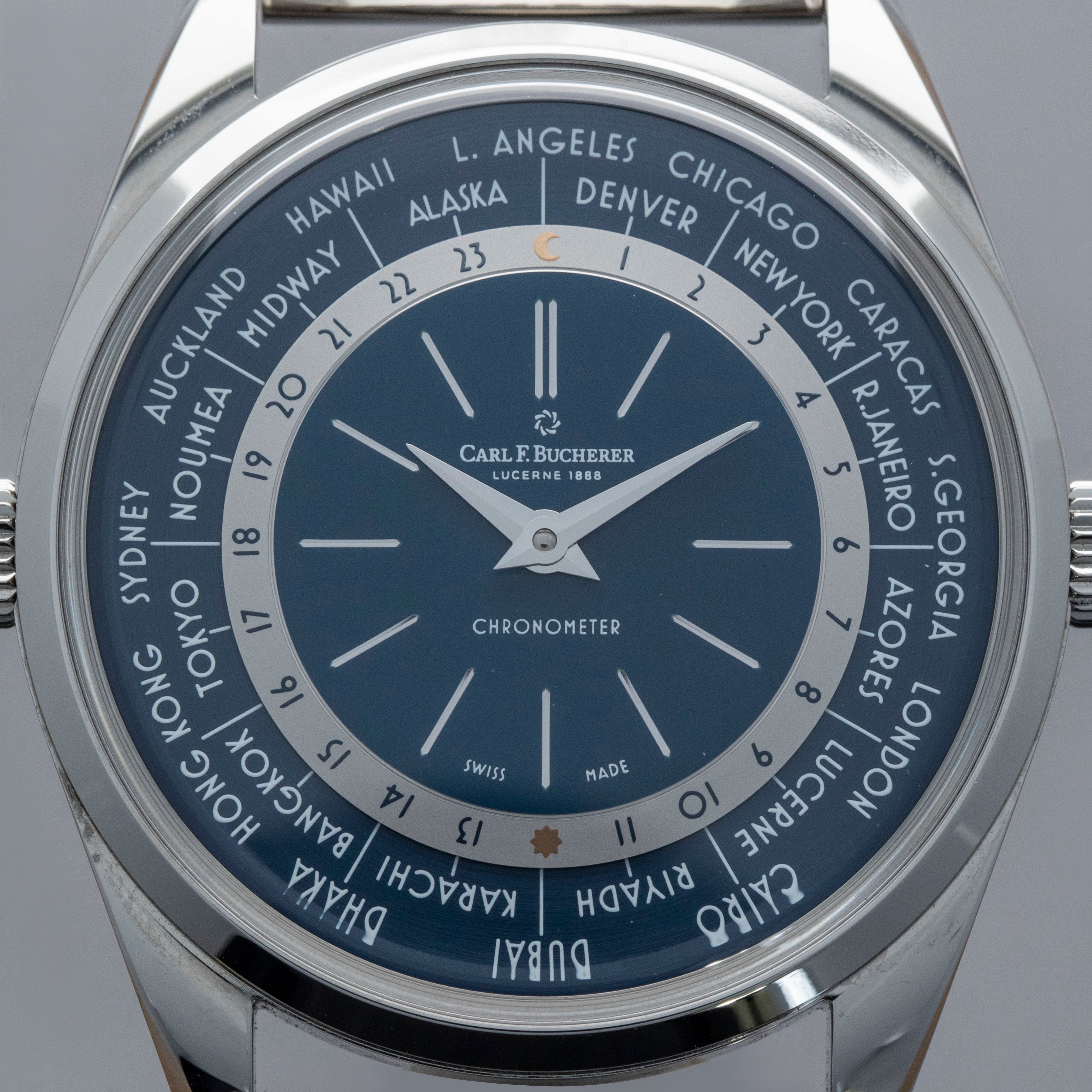 CARL F. BUCHERER HERITAGE WORLDTIMER 00.10805.08.53.99 LIMITED
