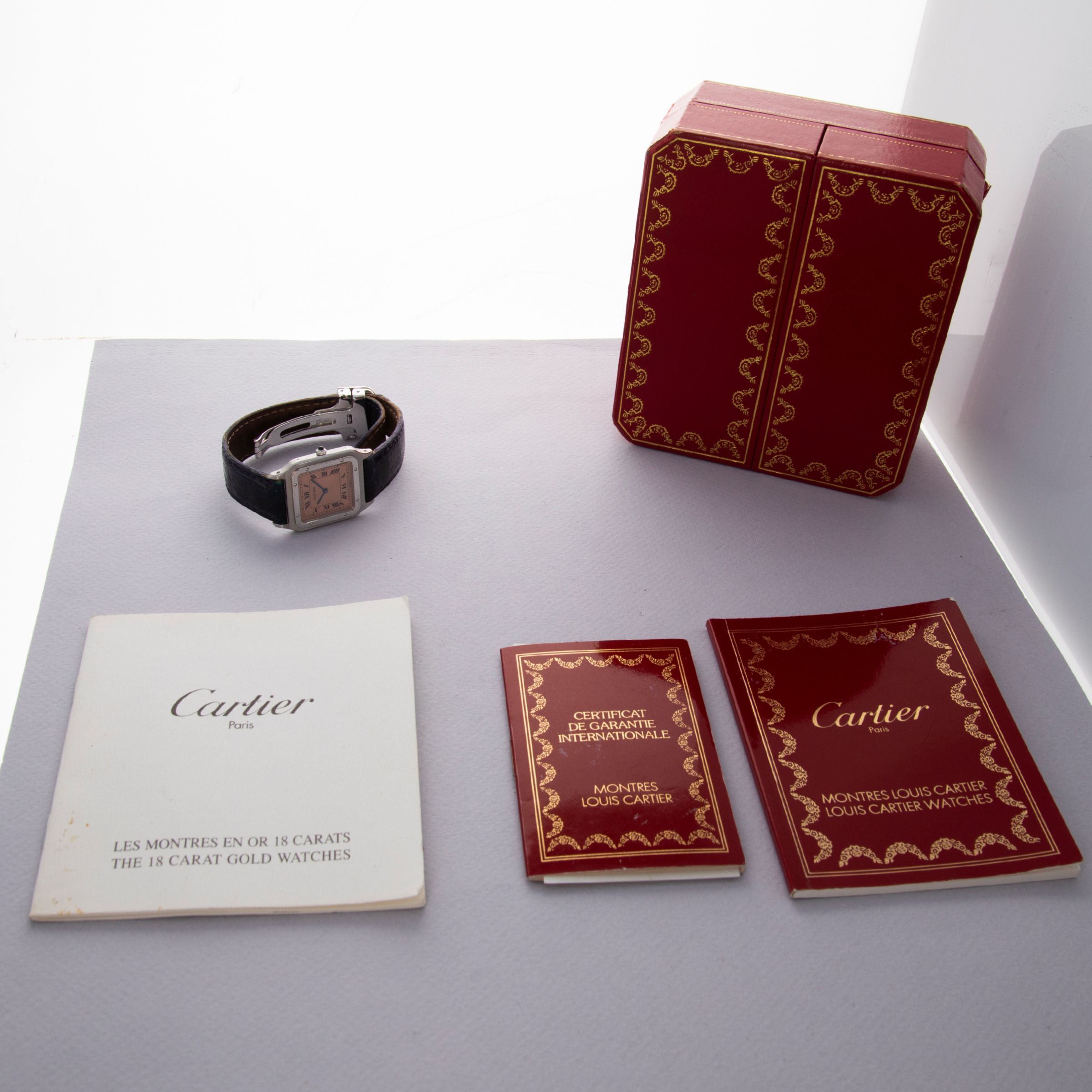 Cartier Santos Dumont 1575 Platinum Salmon Dial Limited Edition