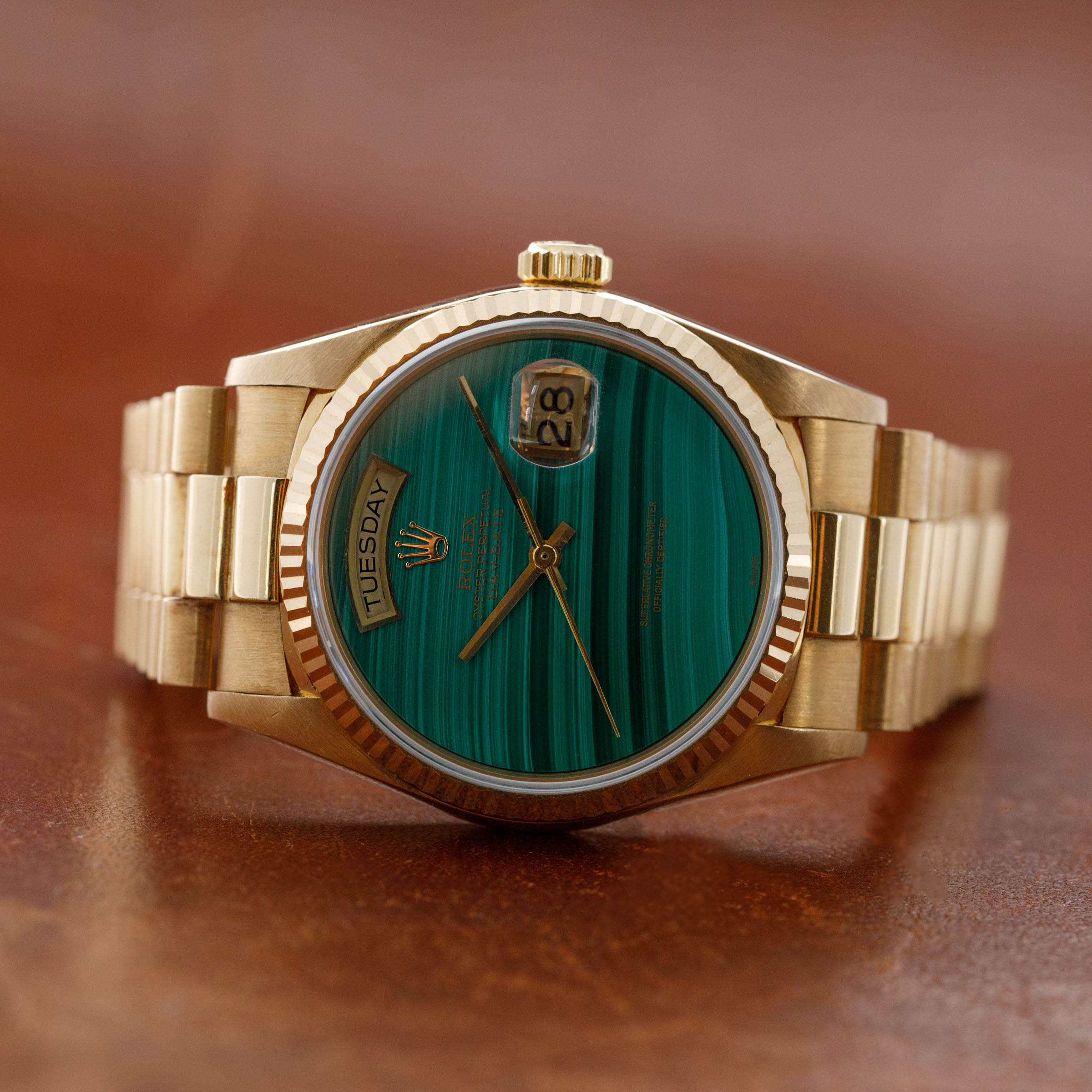 Rolex day date malachite sale