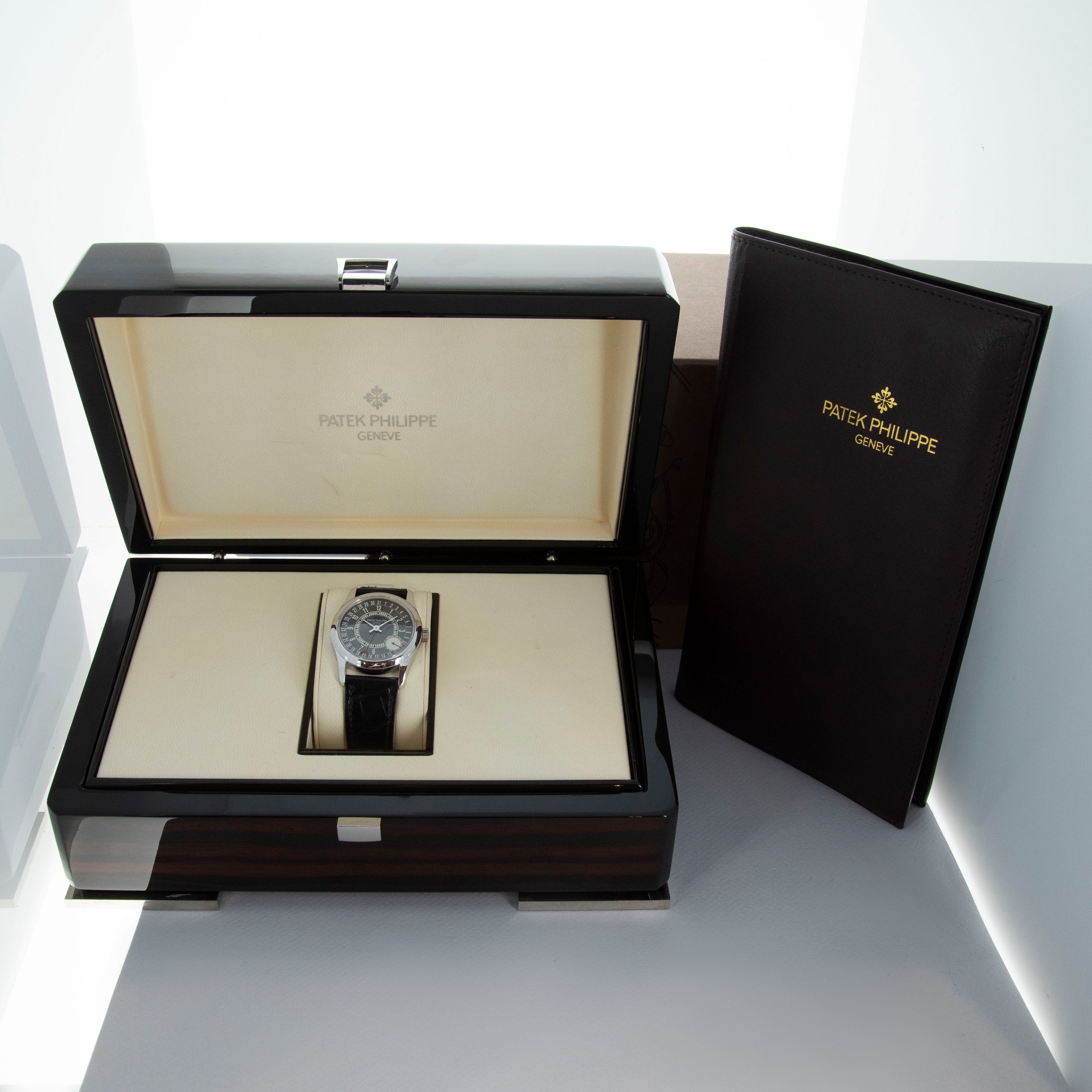 Patek Philippe Calatrava 6000G Grey Dial 18k WG Box and Papers