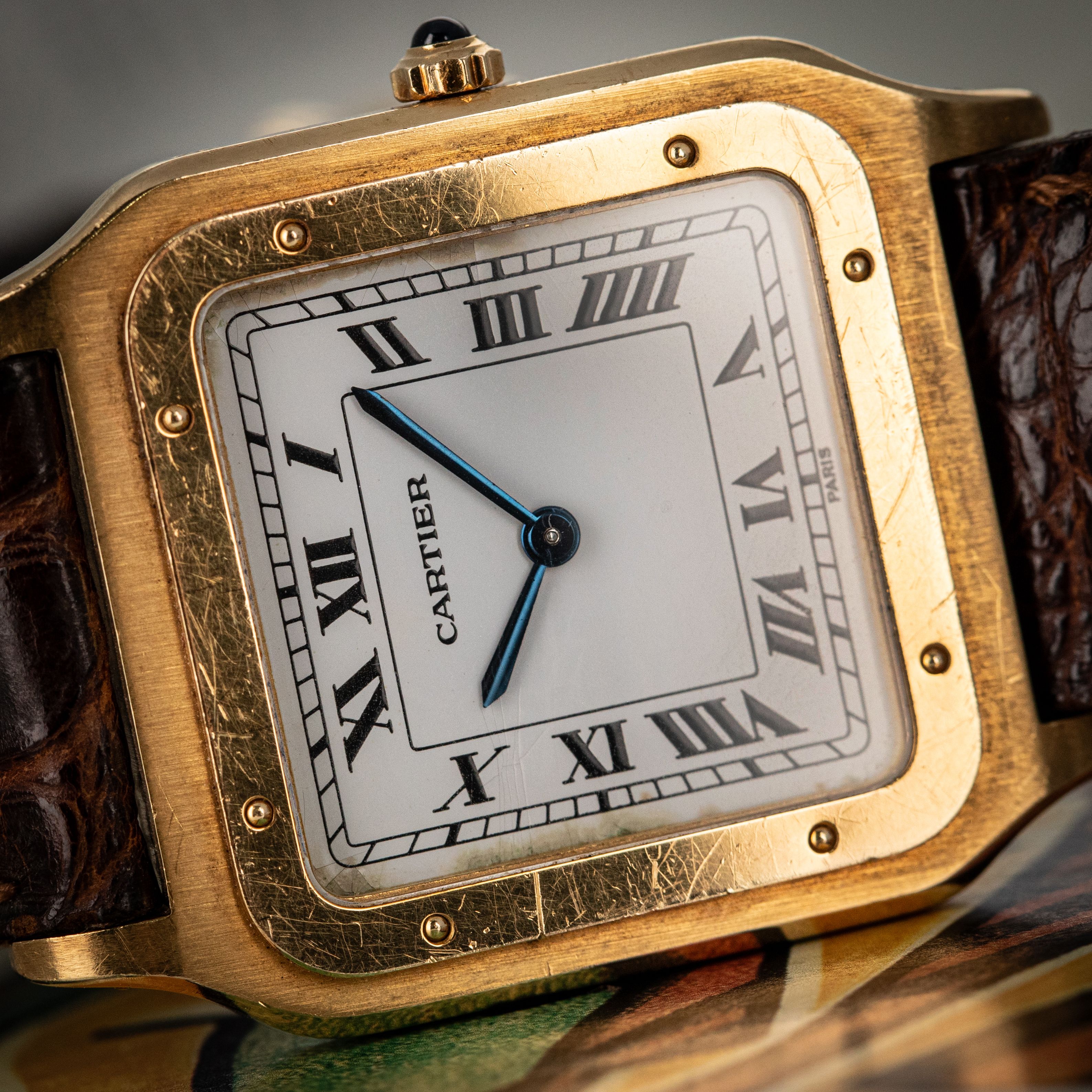 Cartier Paris Santos Dumont 96054 Extra Plate 18k YG | Auctions
