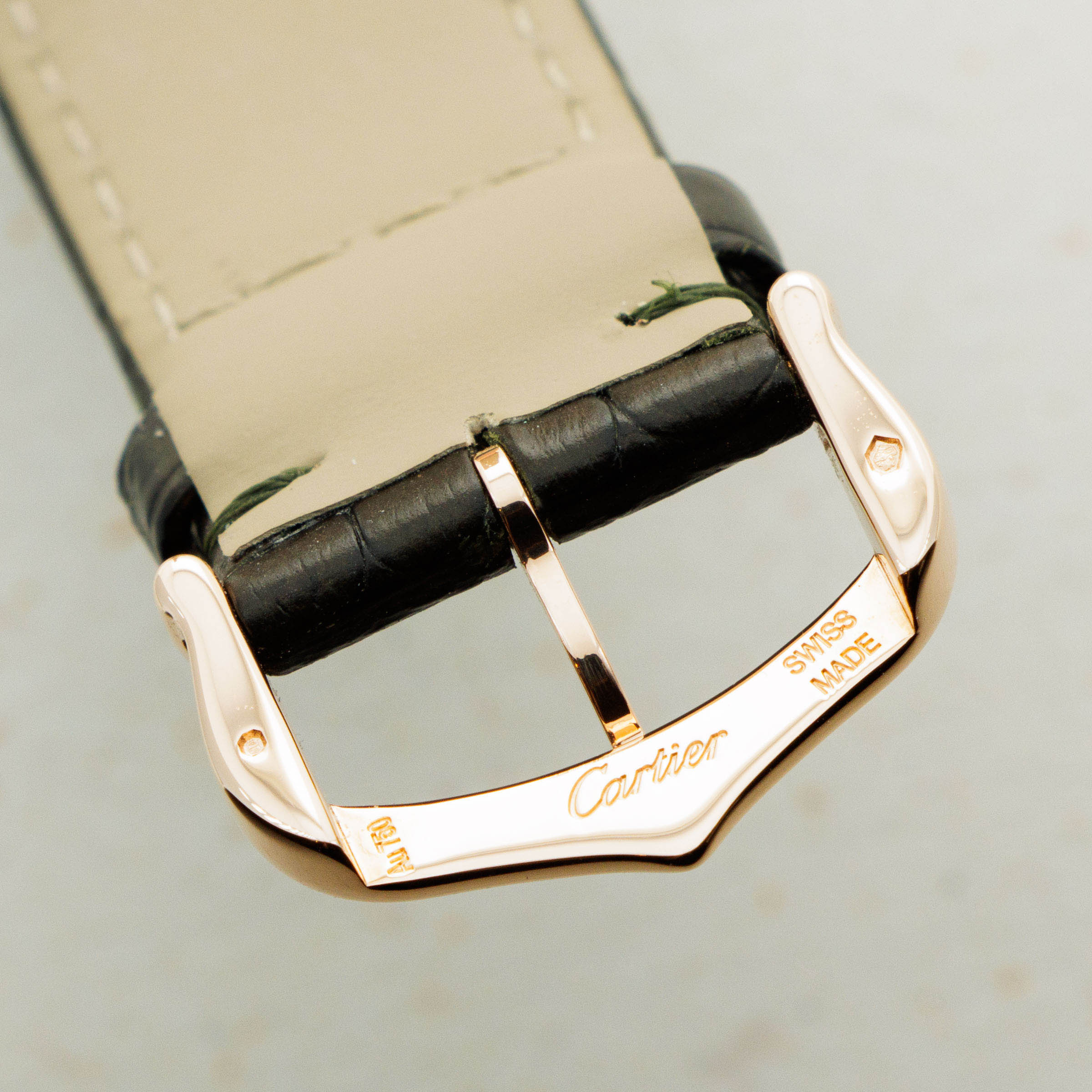 Cartier Santos Dumont Cream Lacquered 18k RG WGSA0054 | Auctions