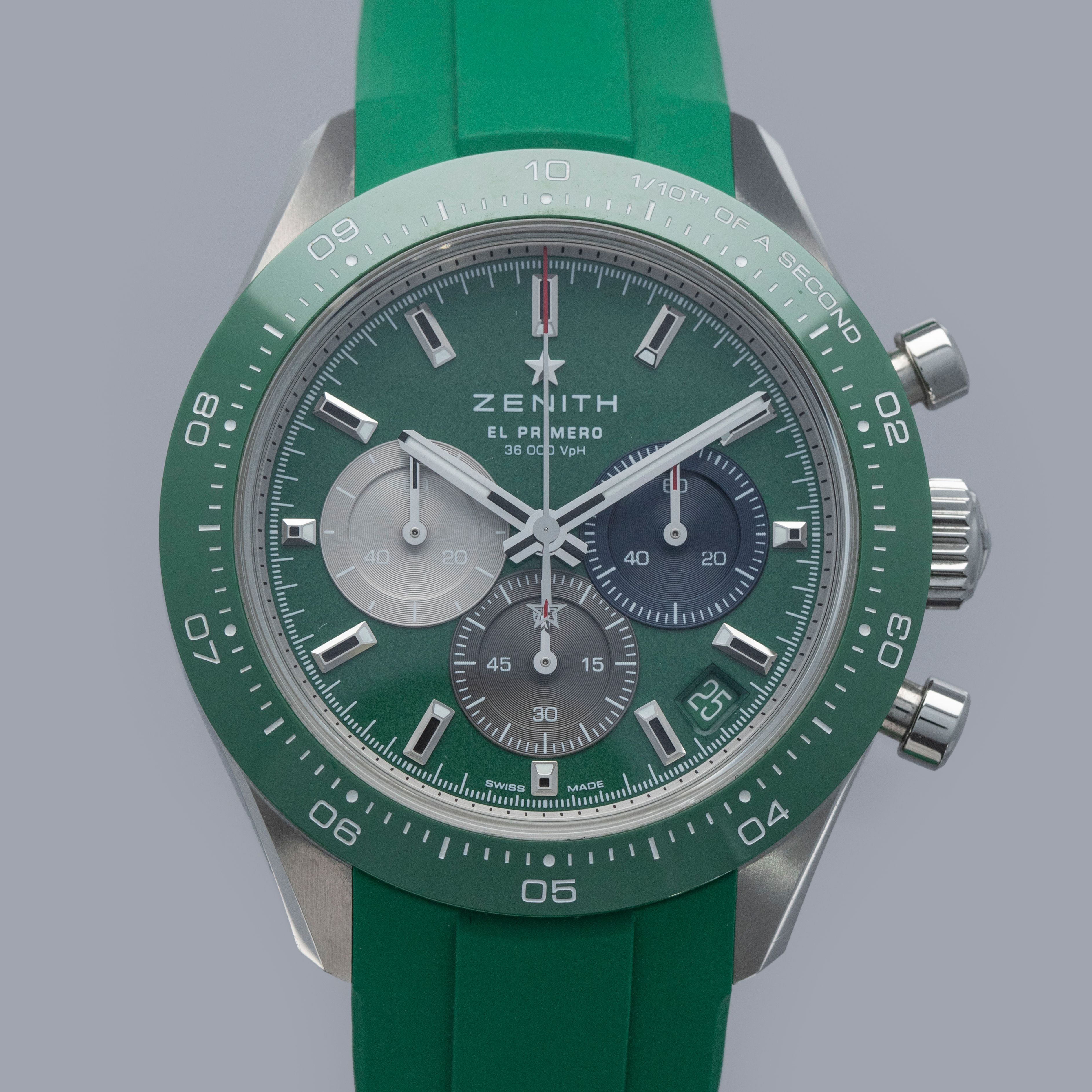 Zenith Chronomaster Sport 03.3119.3600/56.R952 Green Ceramic Bezel
