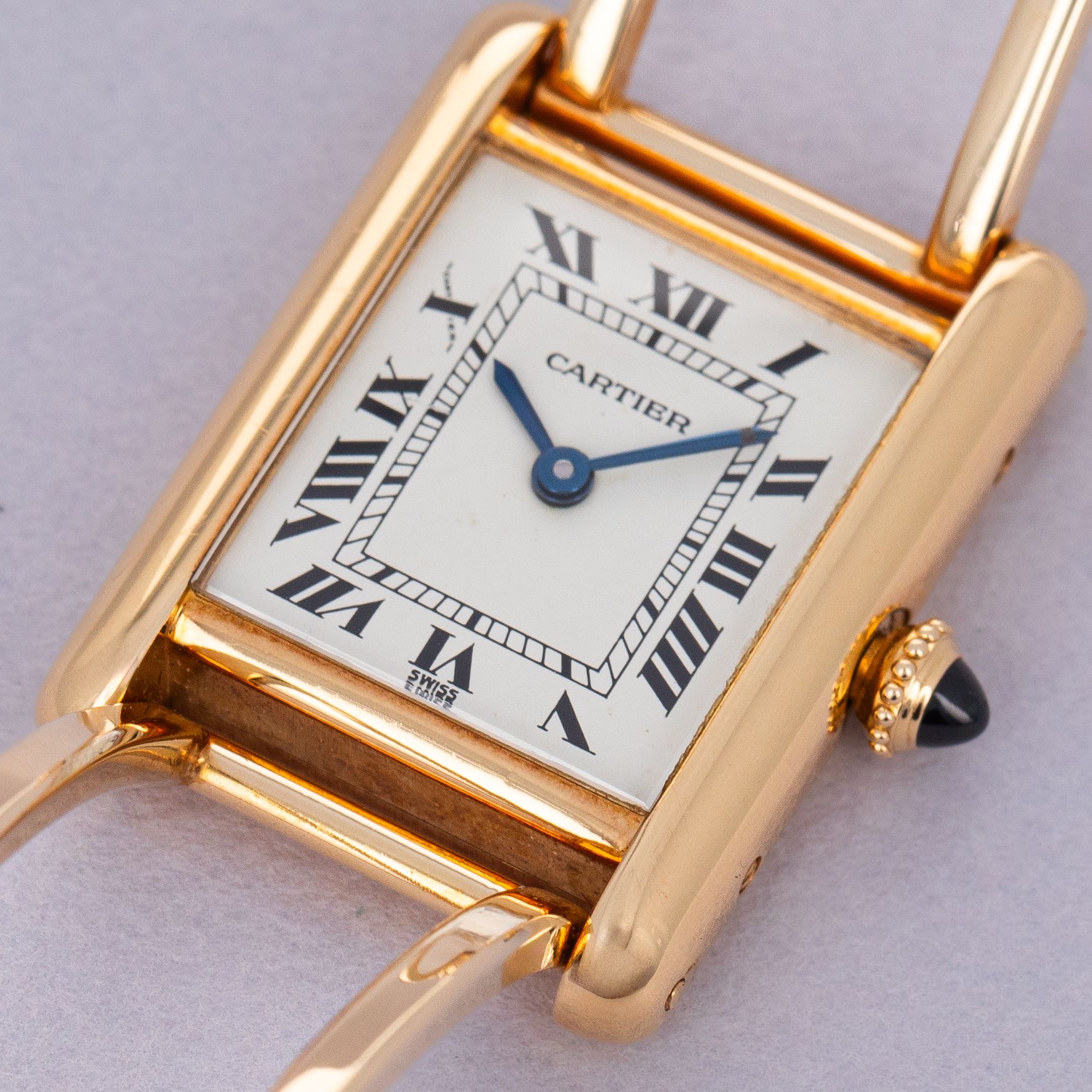 Cartier Tank Louis 78087 18k YG with Custom Bracelet | Auctions