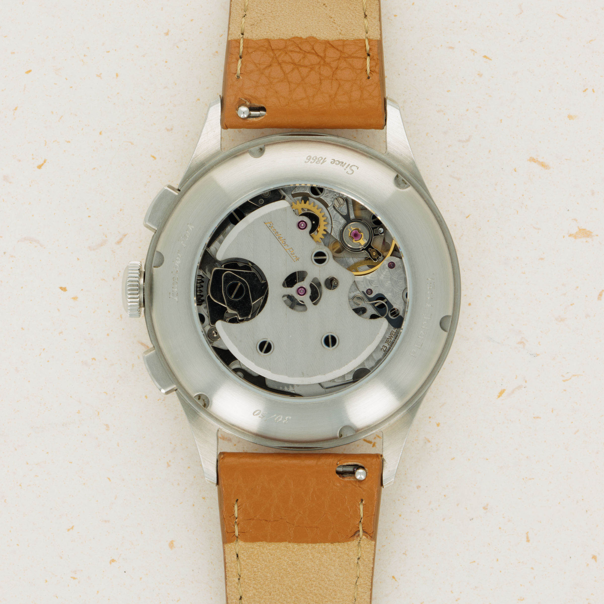 Excelsior Park x Perpetuel Salmon Dial Chronograph EP95004