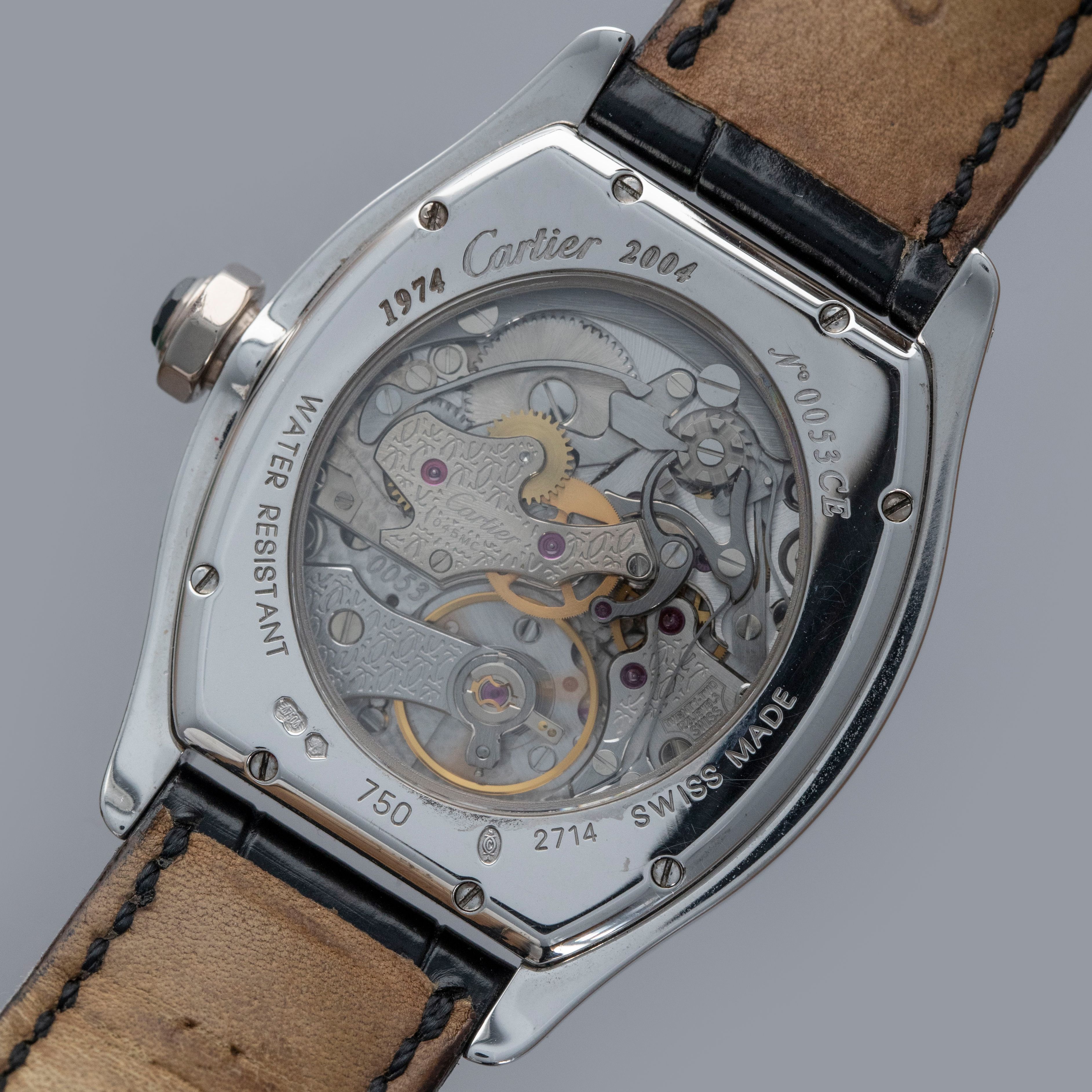 CARTIER CPCP TORTUE XL MONOPOUSSOIR CHRONOGRAPH 2714 18k WG