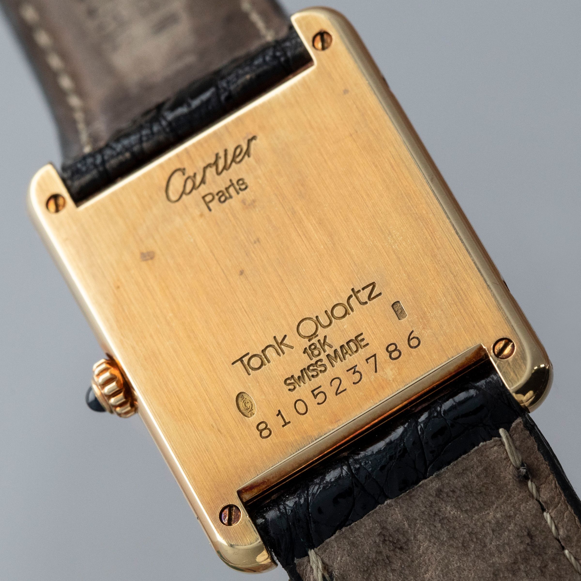 Cartier Tank Louis 81052 Quartz 18k YG Box and Service Guarantee