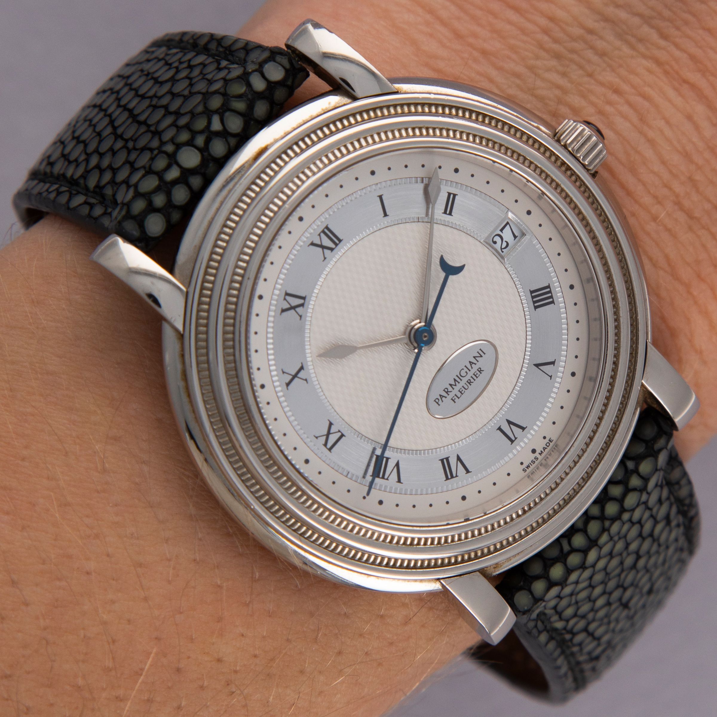 Parmigiani Fleurier Toric Automatic C00762 Guilloche Dial 18k WG