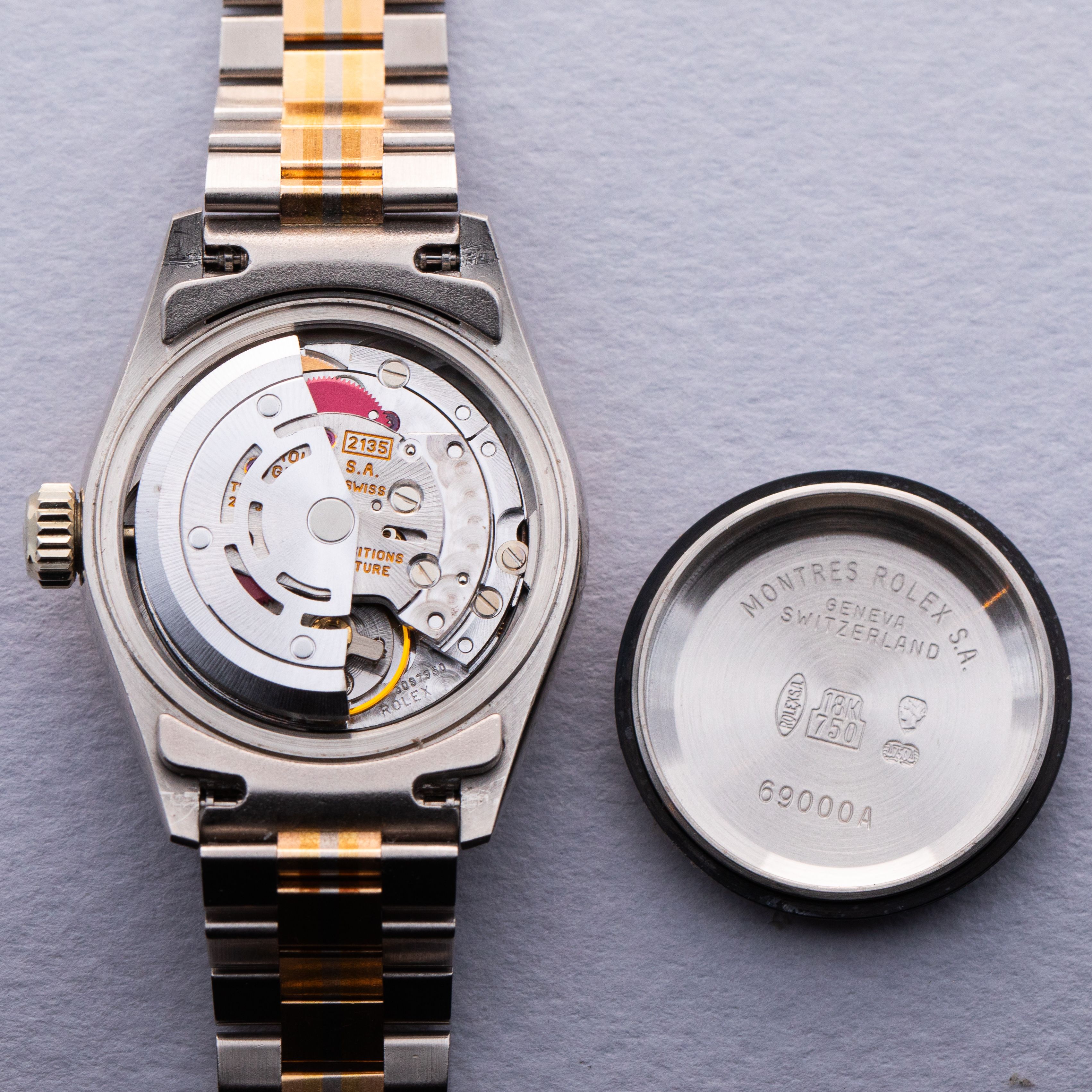 Rolex Ladies Datejust Tridor 69179B Coral Diamond Dial Box and