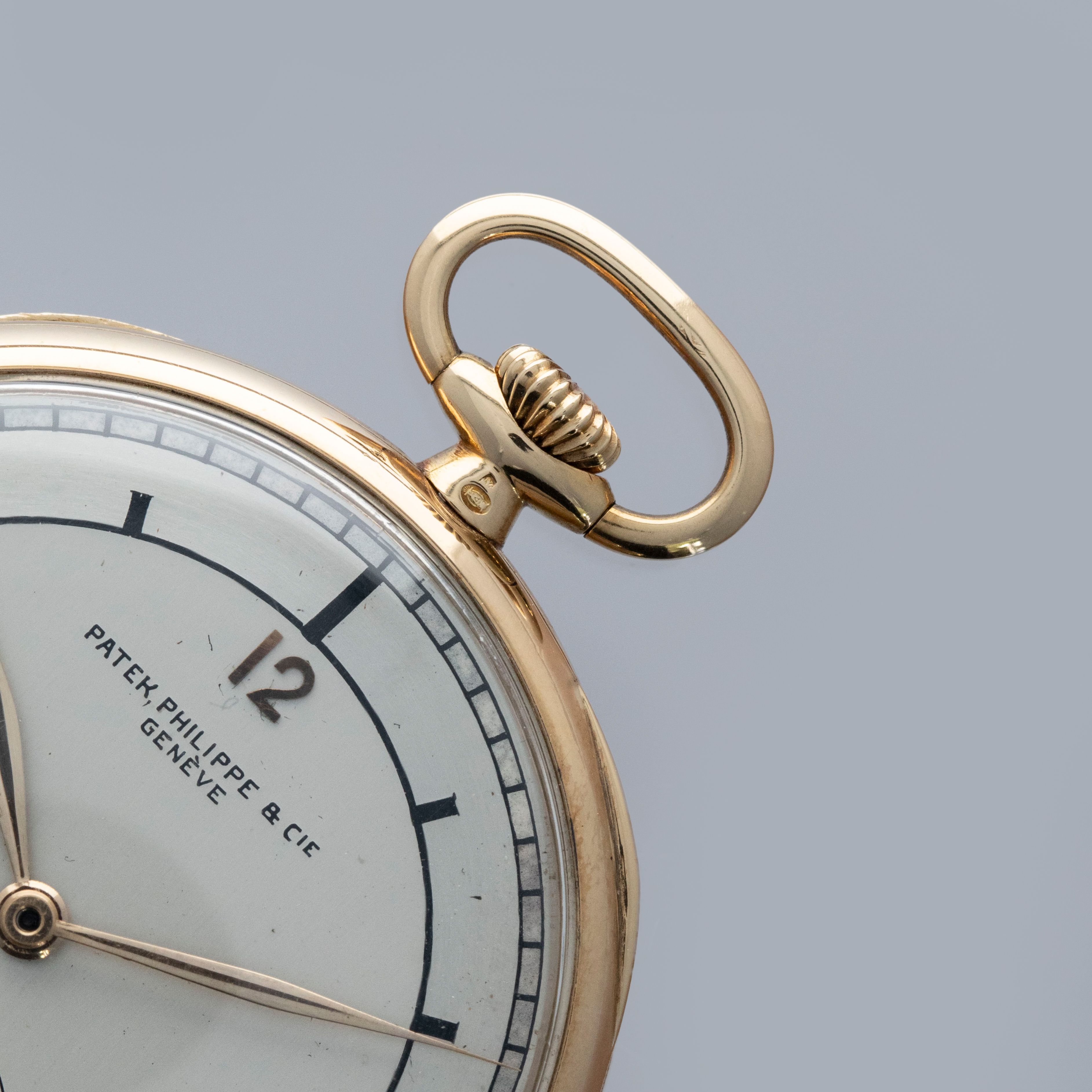 Patek Philippe Sector Dial Pocket Watch 18k YG with Original Box