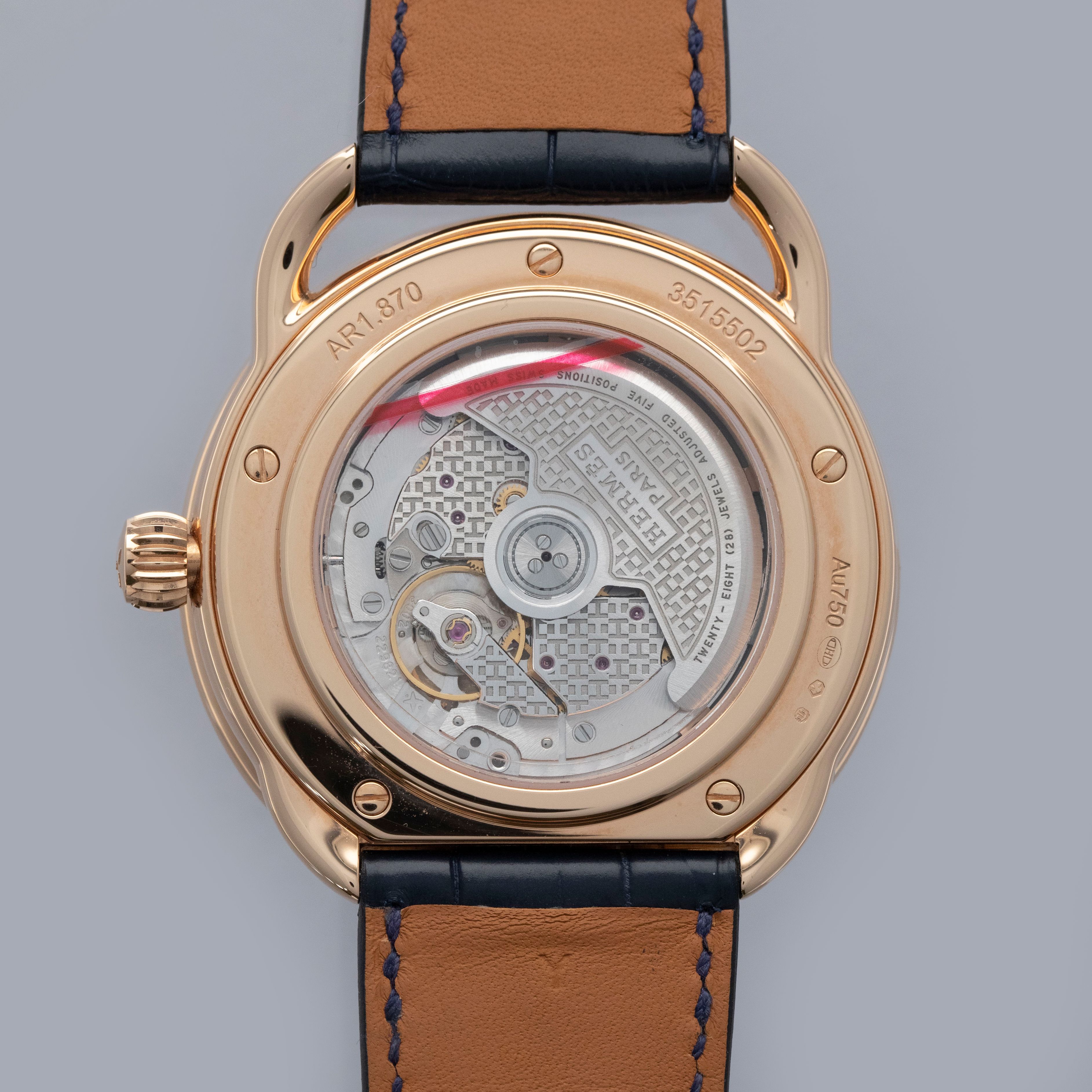 HERMES SUPER150 セットアップ　早い者勝ち！ Hermès Arceau L'Heure de la Lune Lapis Lazuli Dial 18k RG