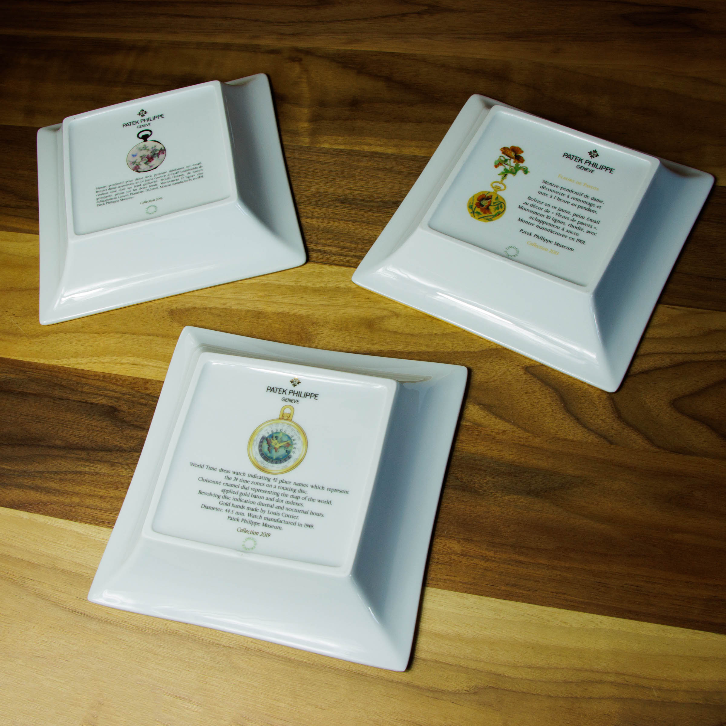 Patek Philippe Lot of Six Limoges Commemorative Porcelain Dishes