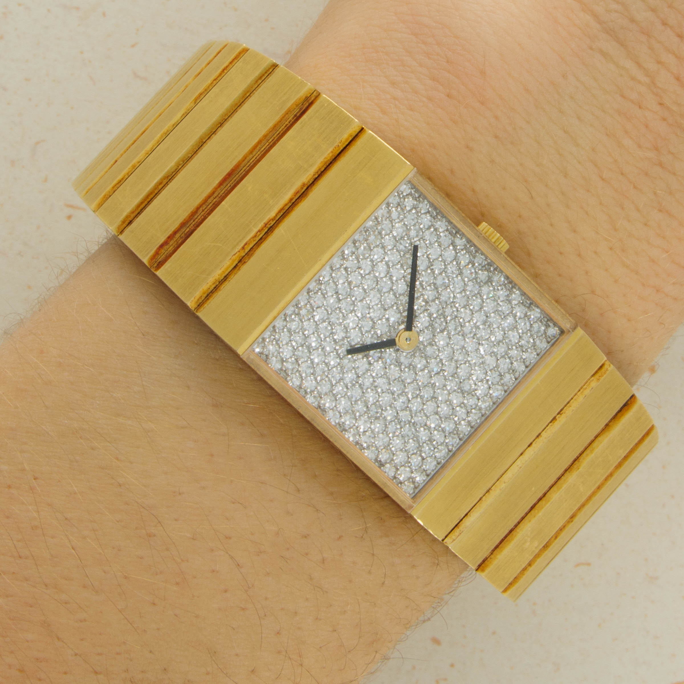 Rolex King Midas 3584 Diamond Pave Dial Retailed by Khimji Ramdas