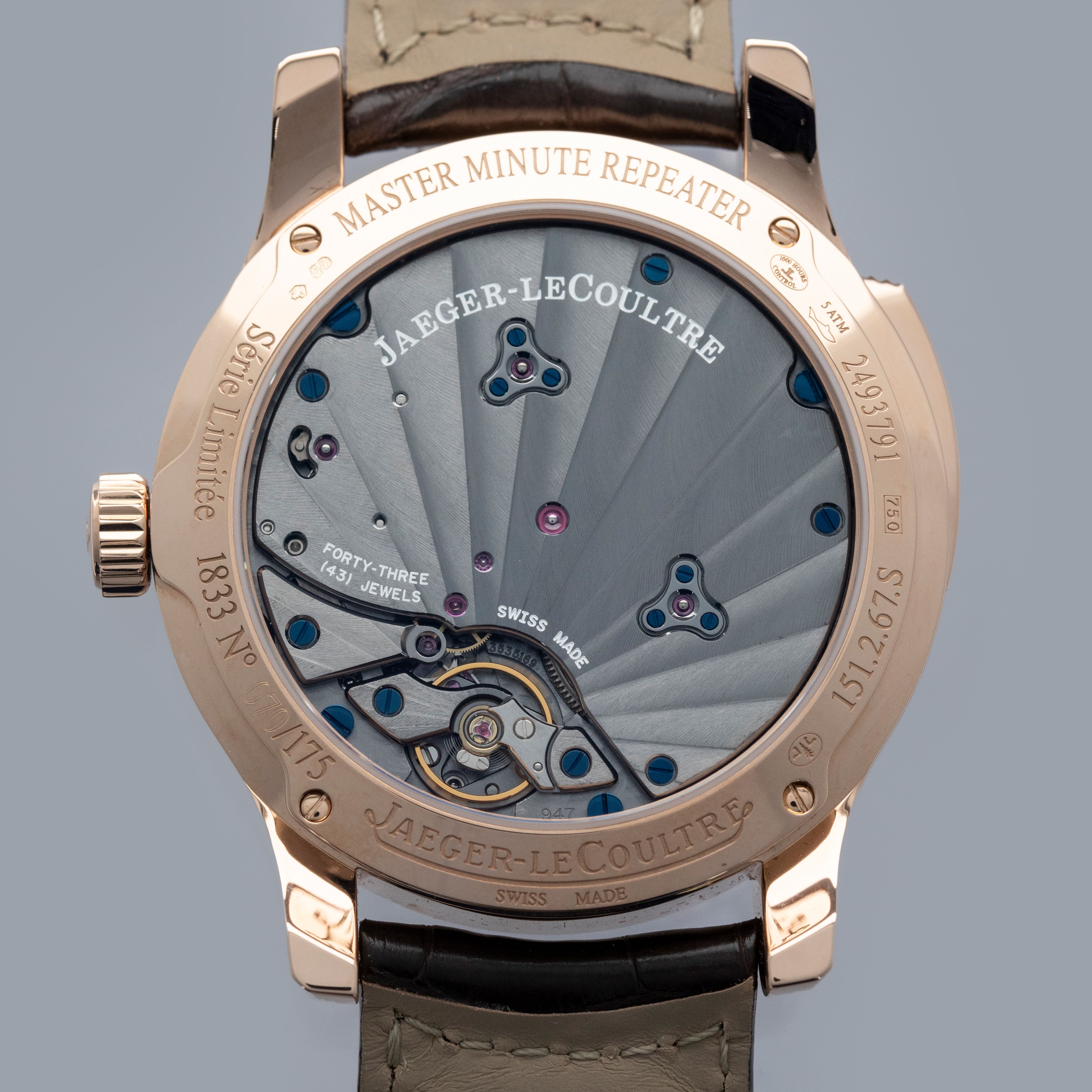 Jaeger LeCoultre Master Minute Repeater Q1642450 18k RG | Auctions