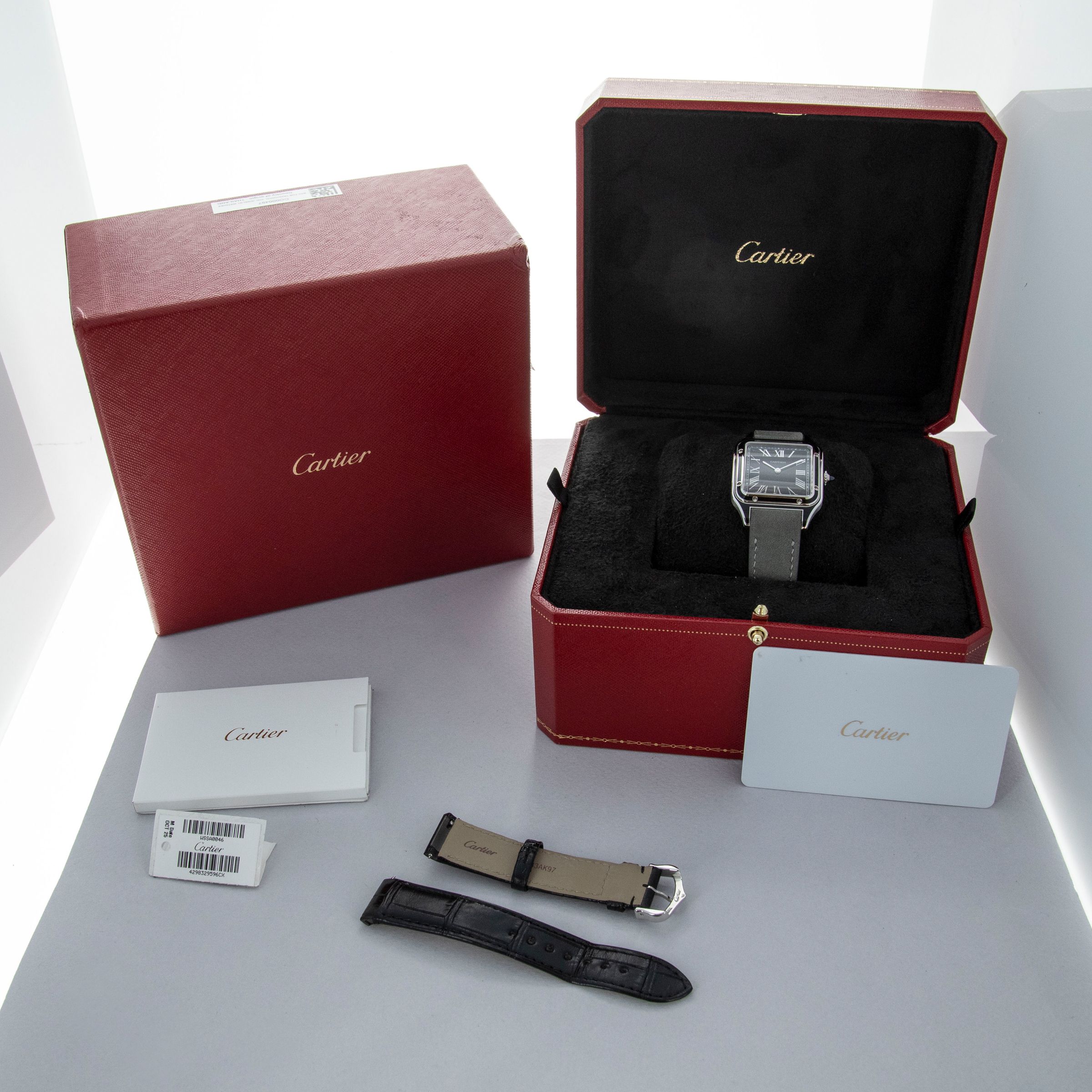 CARTIER SANTOS DUMONT BLACK LACQUERED STEEL CASE WSSA0046