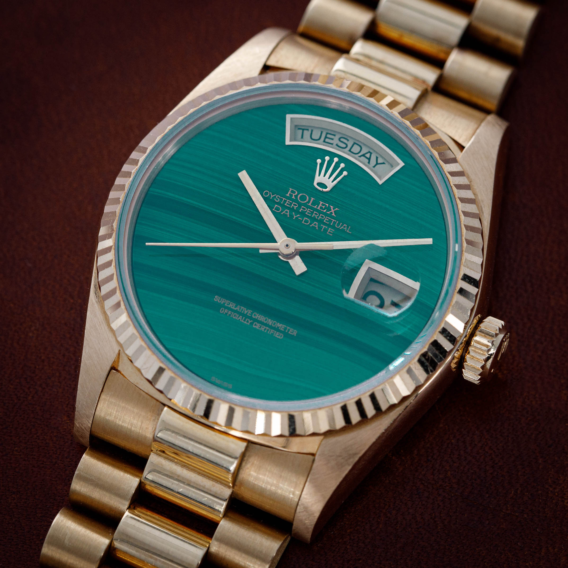 Rolex day 2024 date malachite