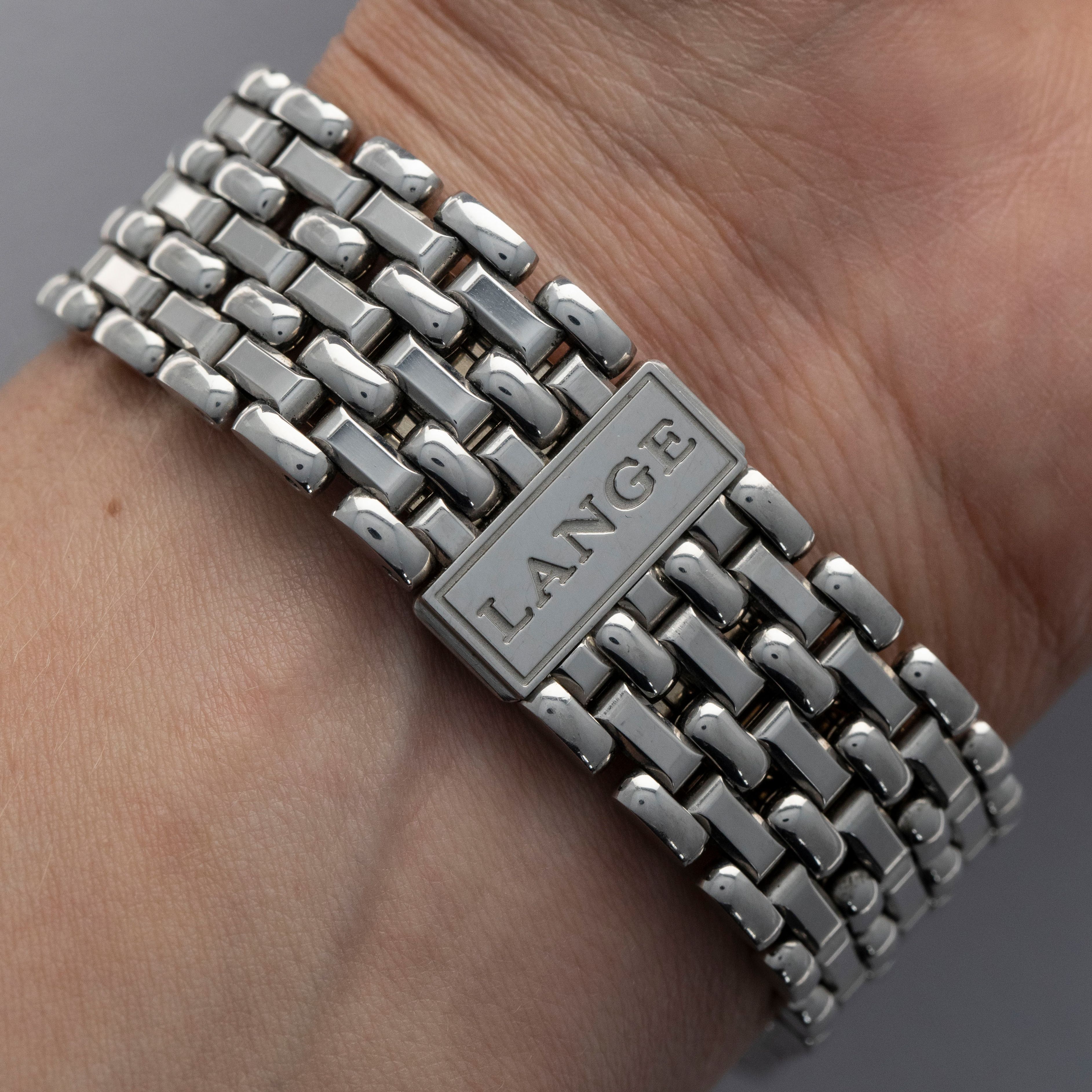 A. Lange & Sohne 19mm Straight Endpiece Wellendorff Platinum