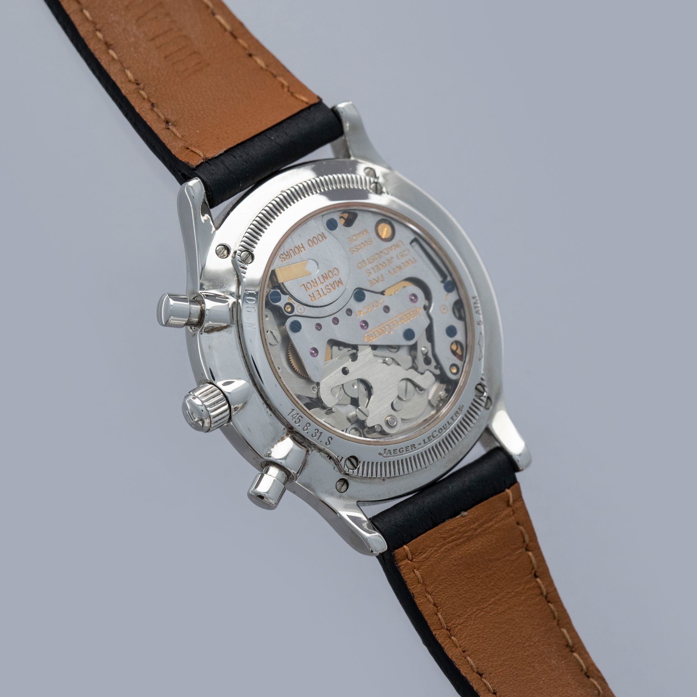 masakitfブラック38 Jaeger-LeCoultre Master Control Mechaquartz Chronograph