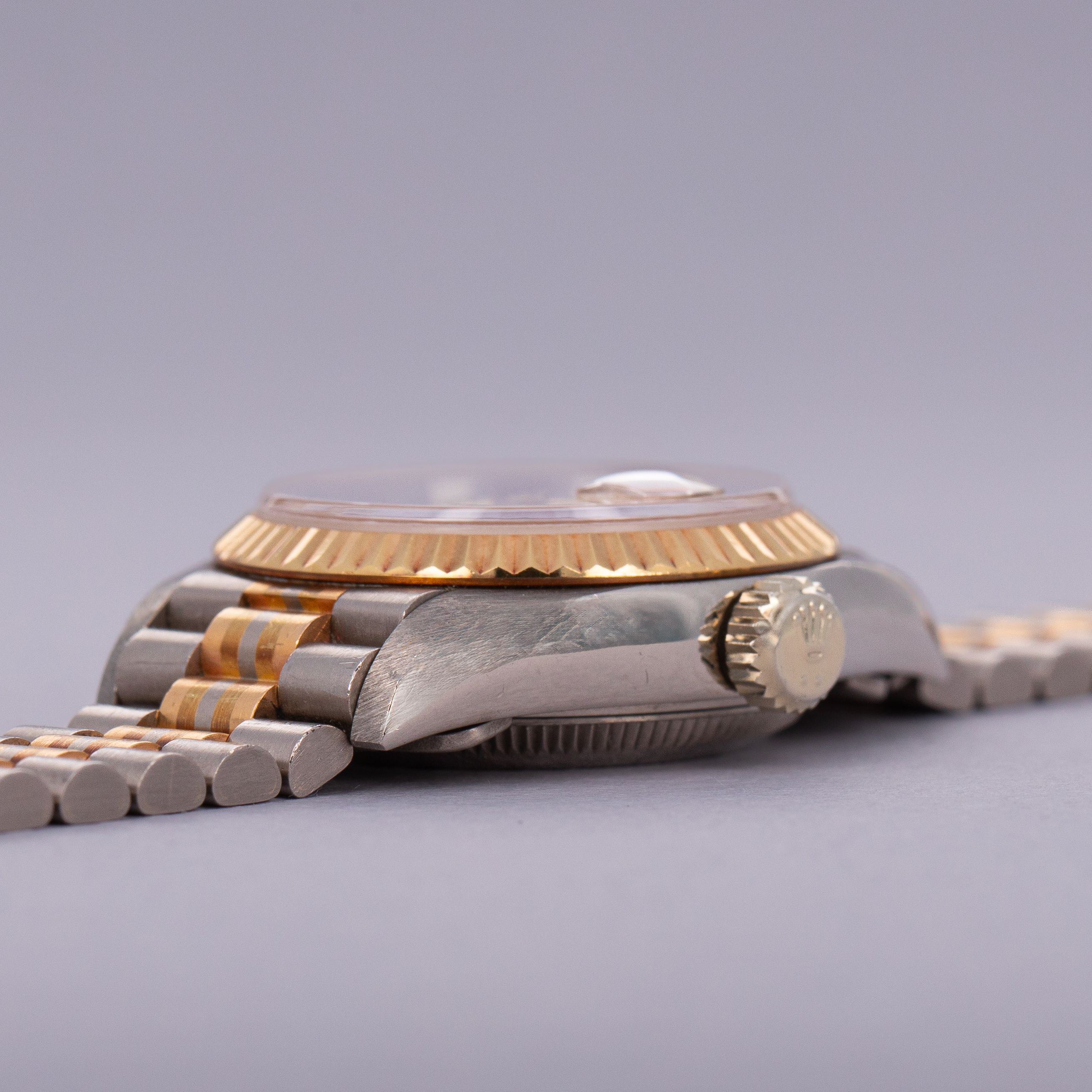 Rolex Ladies Datejust Tridor 69179B Coral Diamond Dial Box and