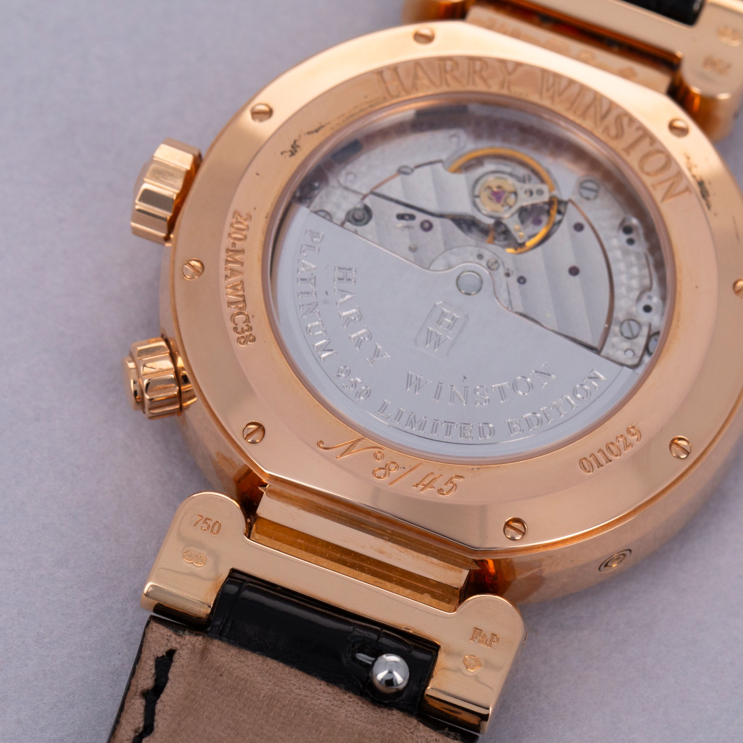 Harry Winston Premier Perpetual Calendar Timezone 200-MAWPC38 18k